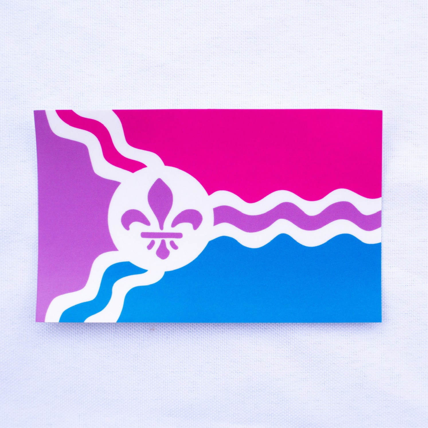 Saint Louis Bisexual Pride Flag Sticker