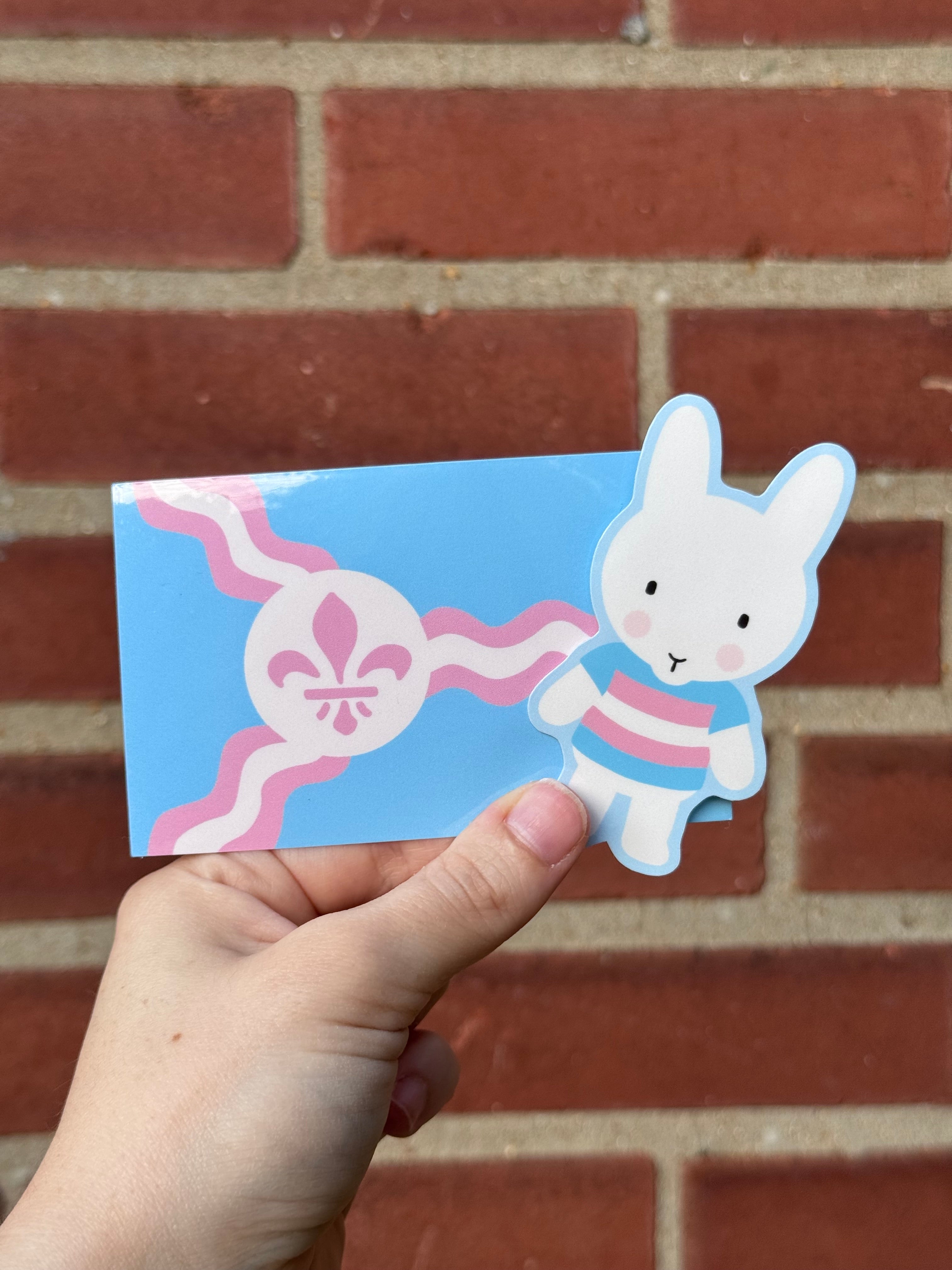 Saint Louis Trans Pride Flag Sticker