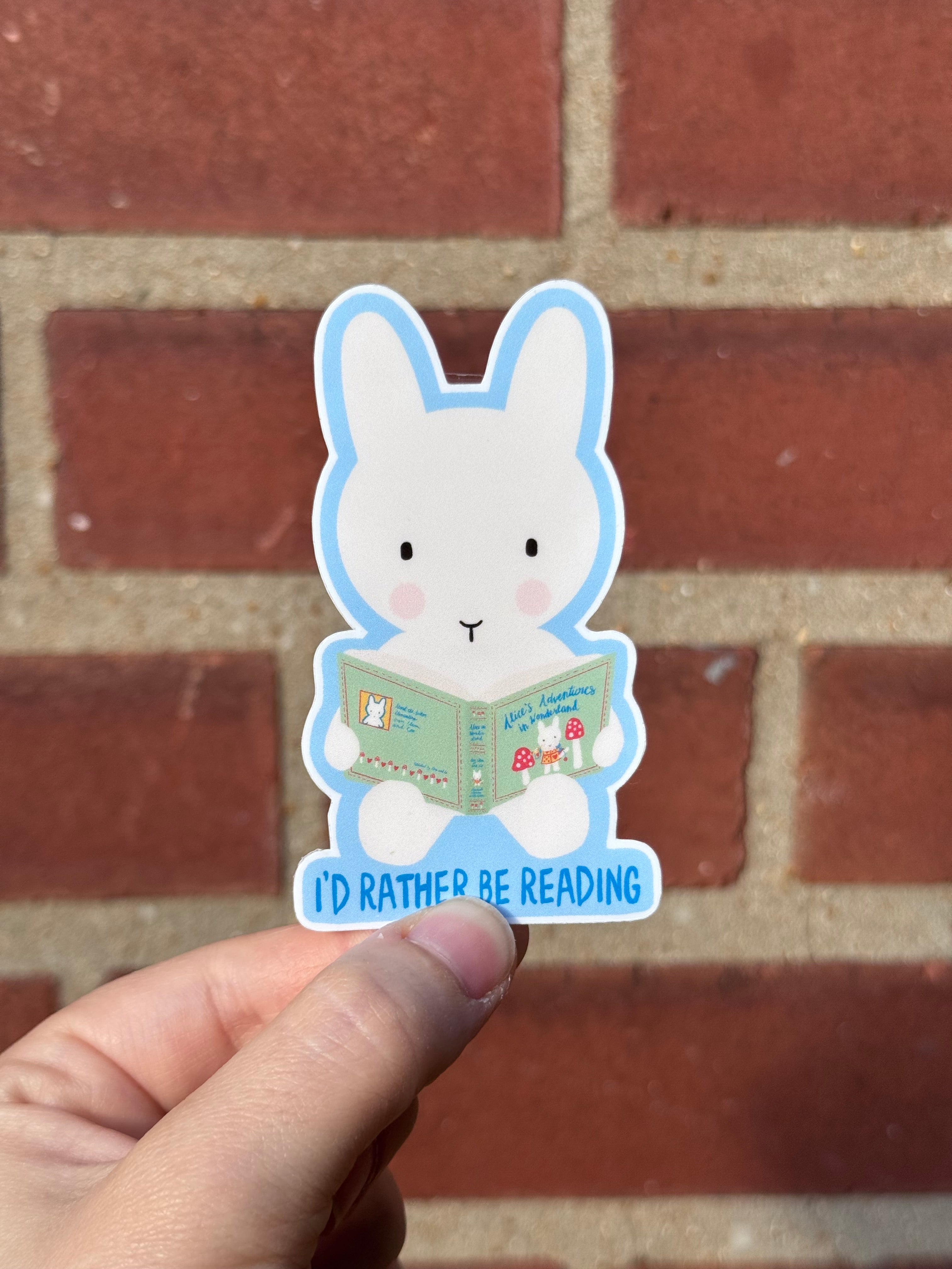 I'd Rather Be Reading Clem the Bun Sticker