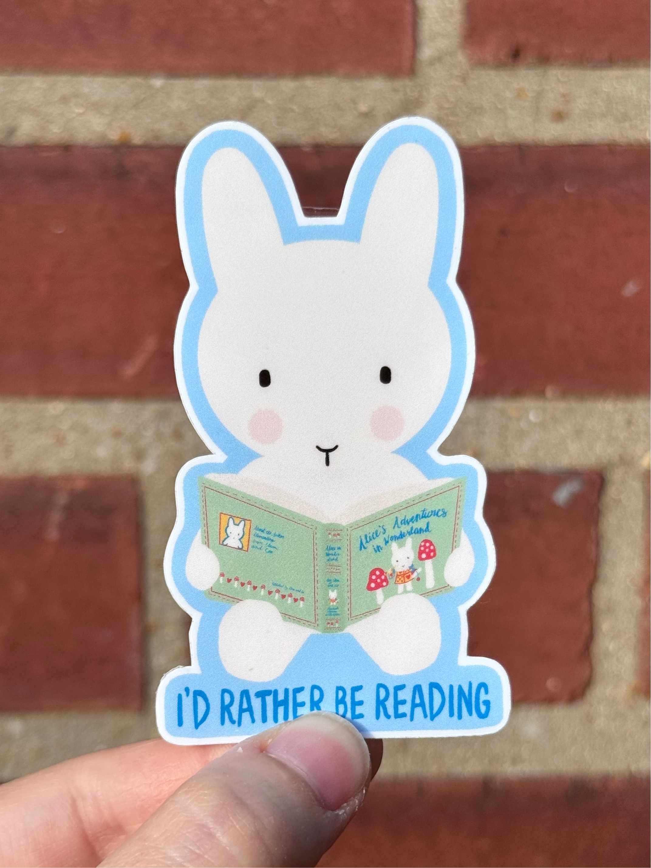 I'd Rather Be Reading Clem the Bun Sticker