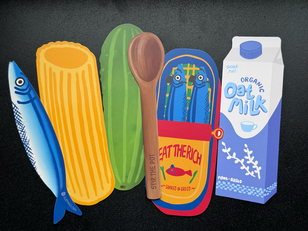 Eat the Rich Sardine Tin Bookmark