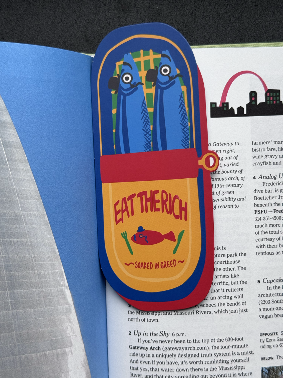Eat the Rich Sardine Tin Bookmark