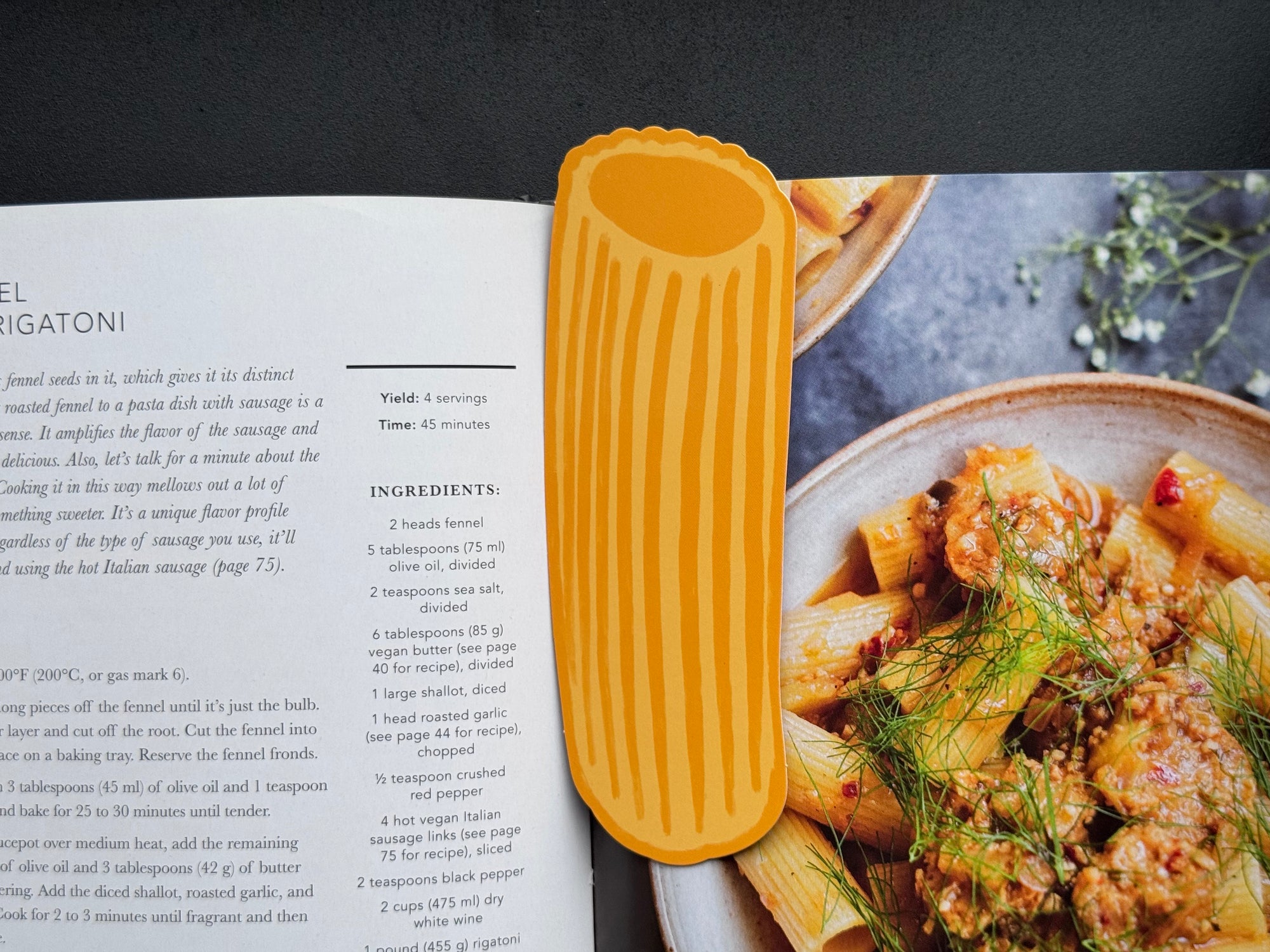 Rigatoni Pasta Bookmark