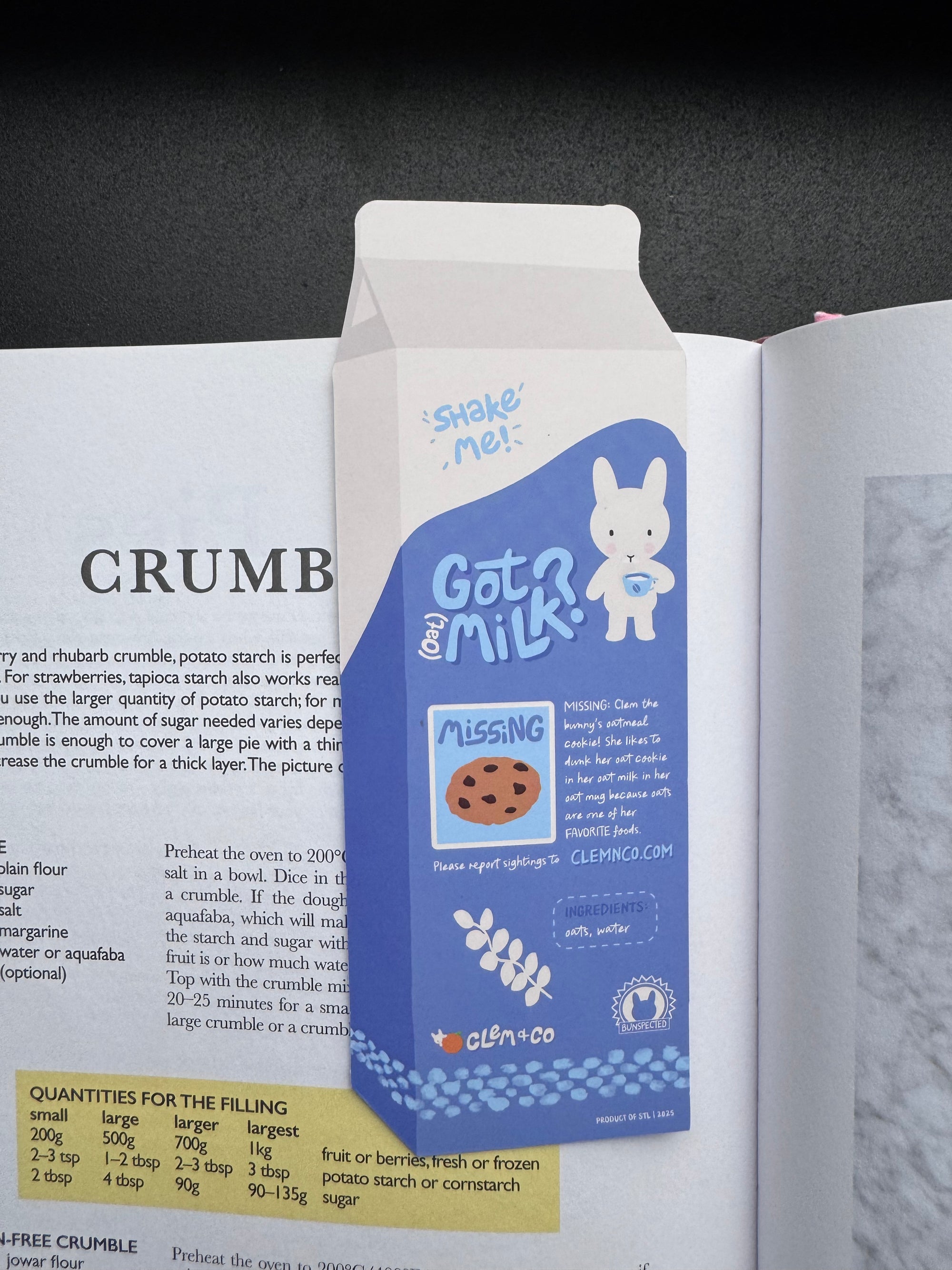 Oat Milk Bookmark