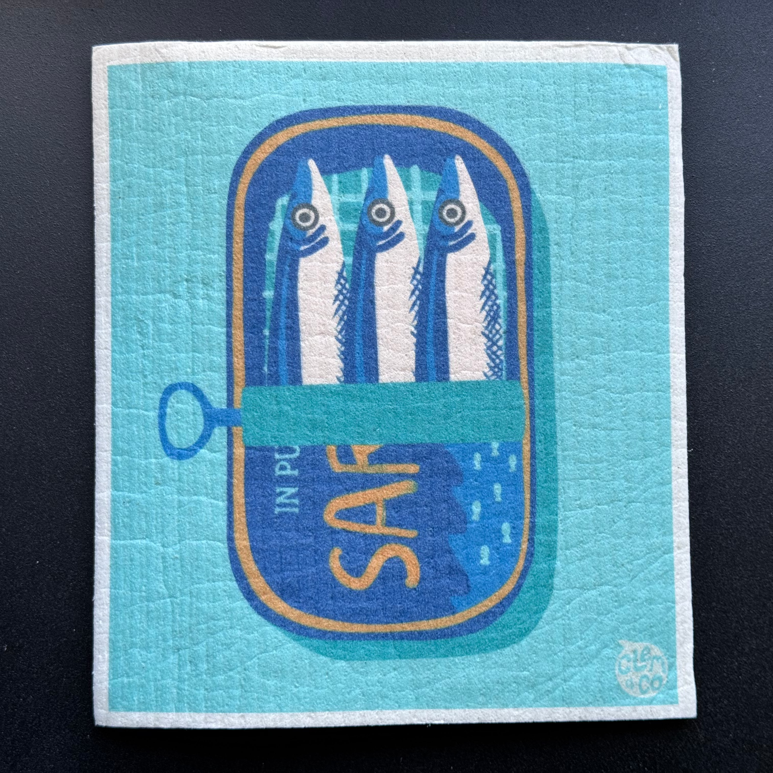 Sardine Tin Swedish Dish Cloth