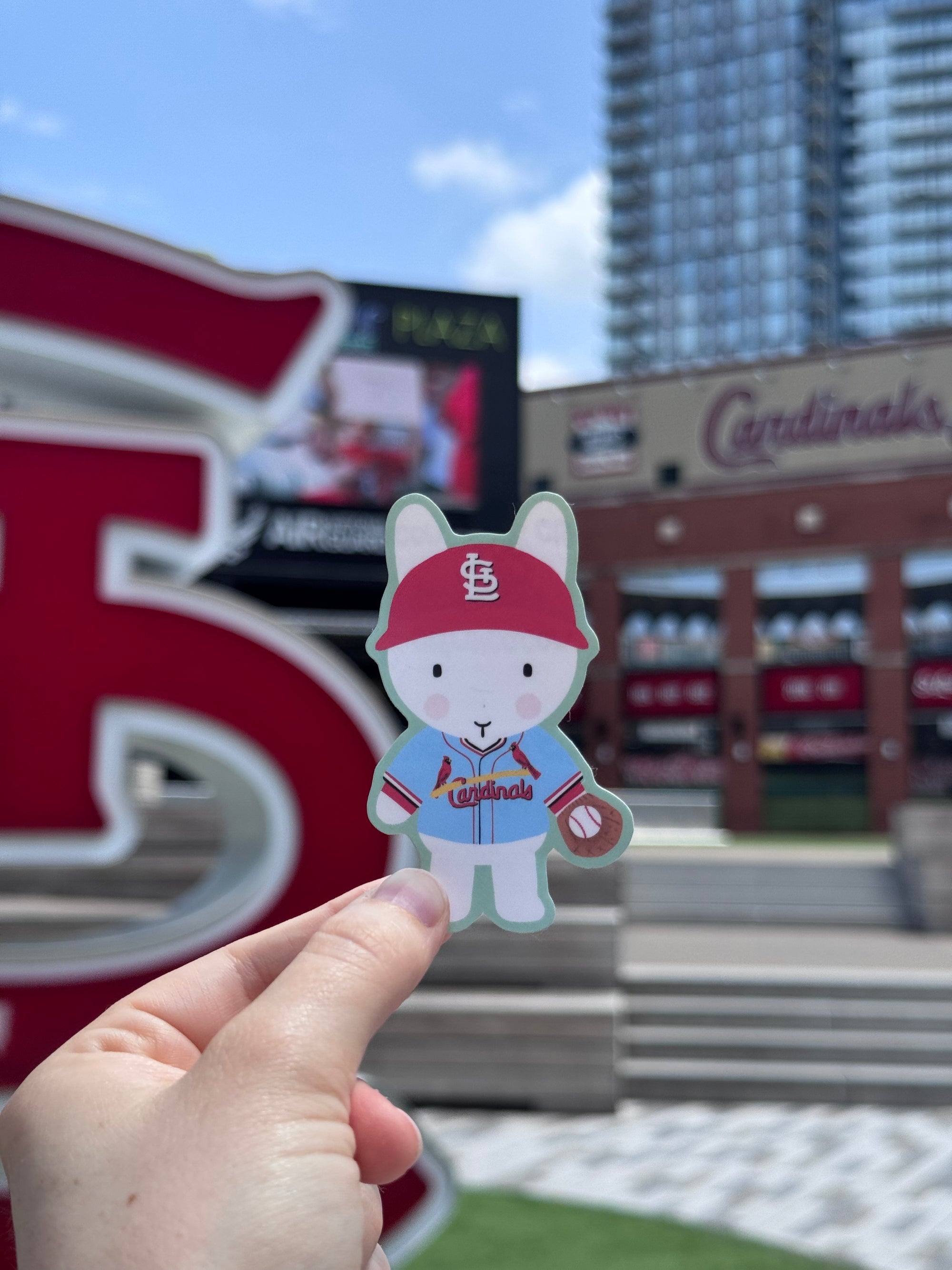 Saint Louis Cardinals Baseball Clem the Bun Sticker