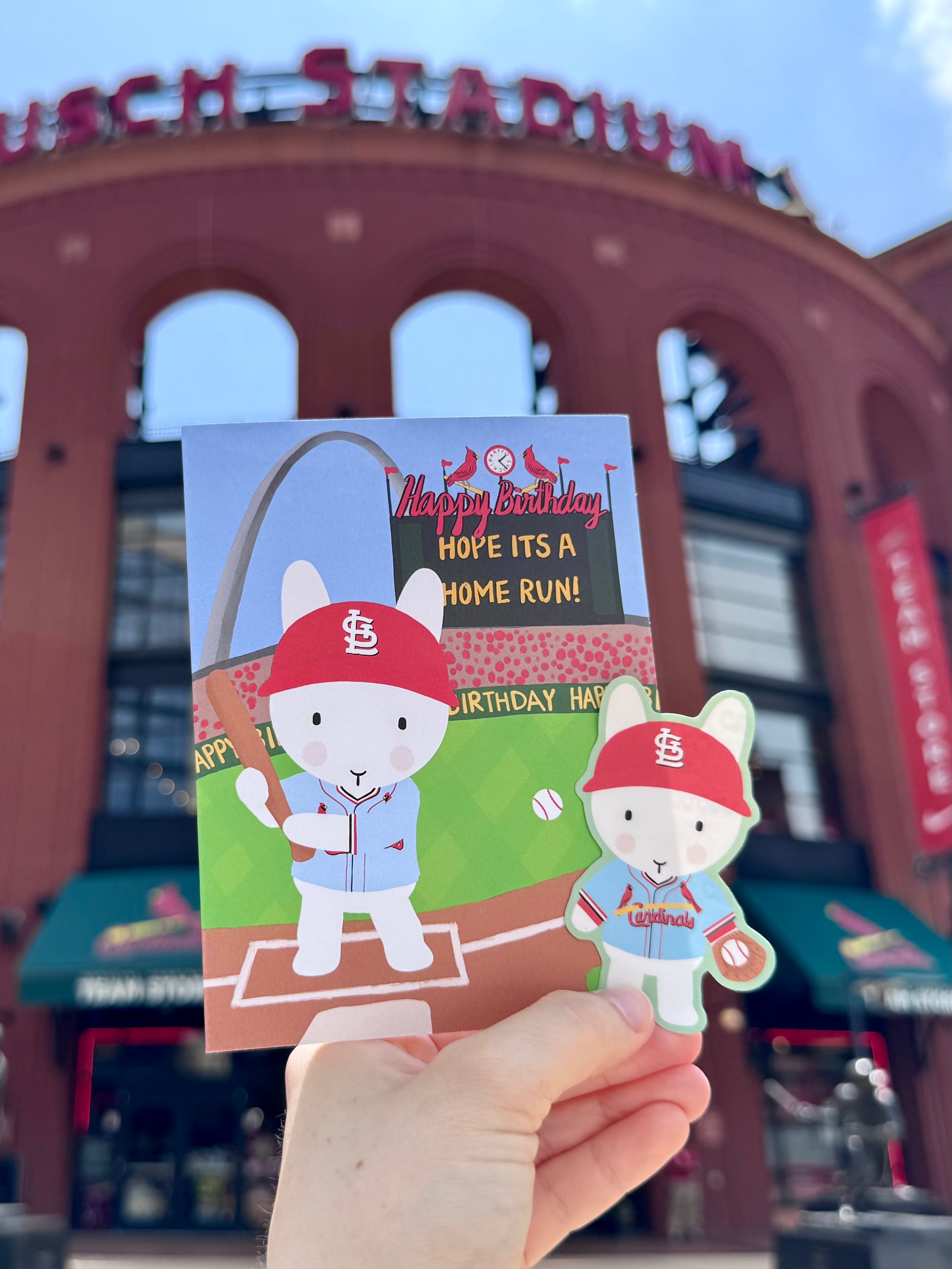 Saint Louis Cardinals Baseball Clem the Bun Sticker