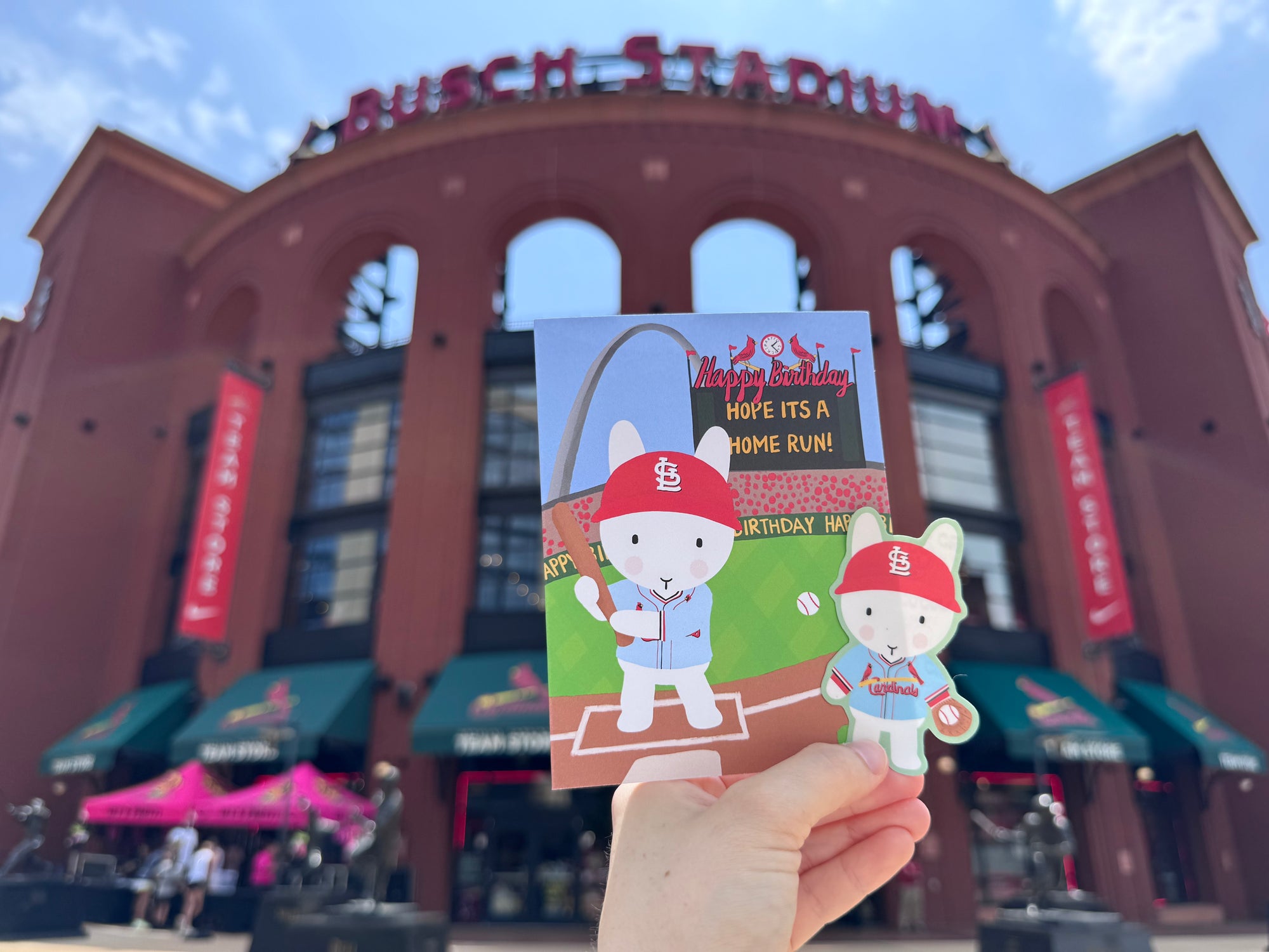 Saint Louis Cardinals Baseball Clem the Bun Sticker