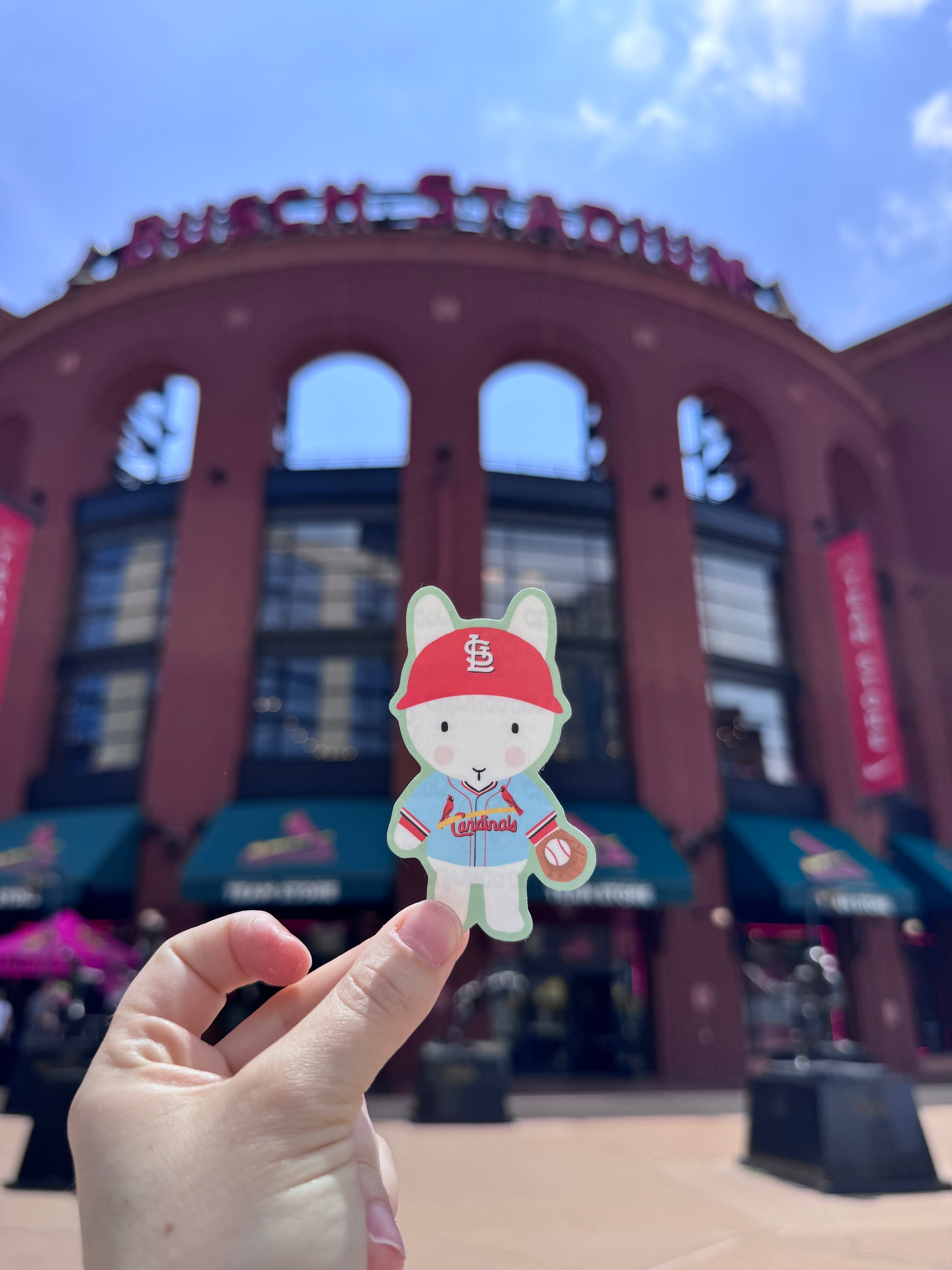 Saint Louis Cardinals Baseball Clem the Bun Sticker