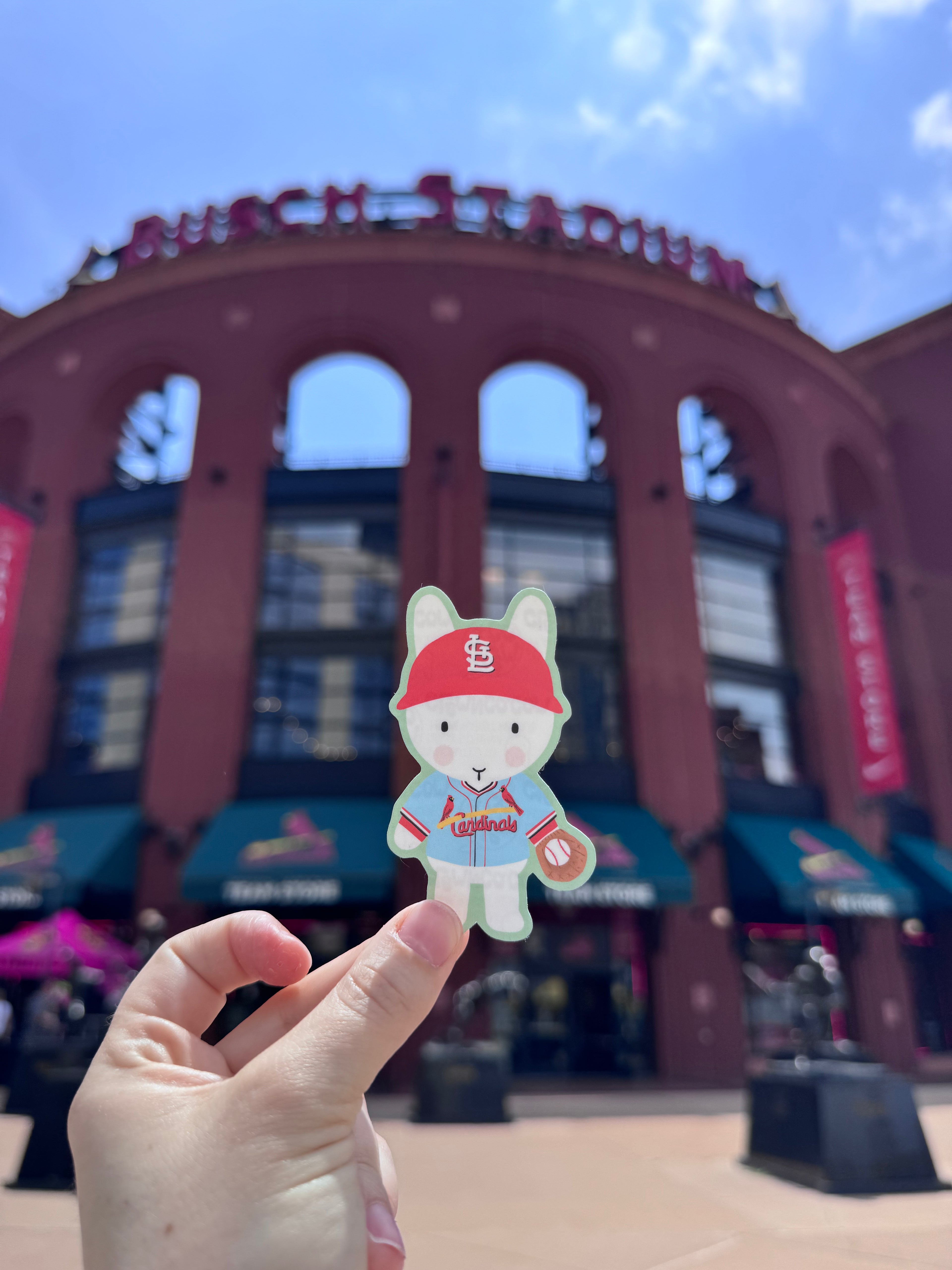 Saint Louis Cardinals Baseball Clem the Bun Sticker