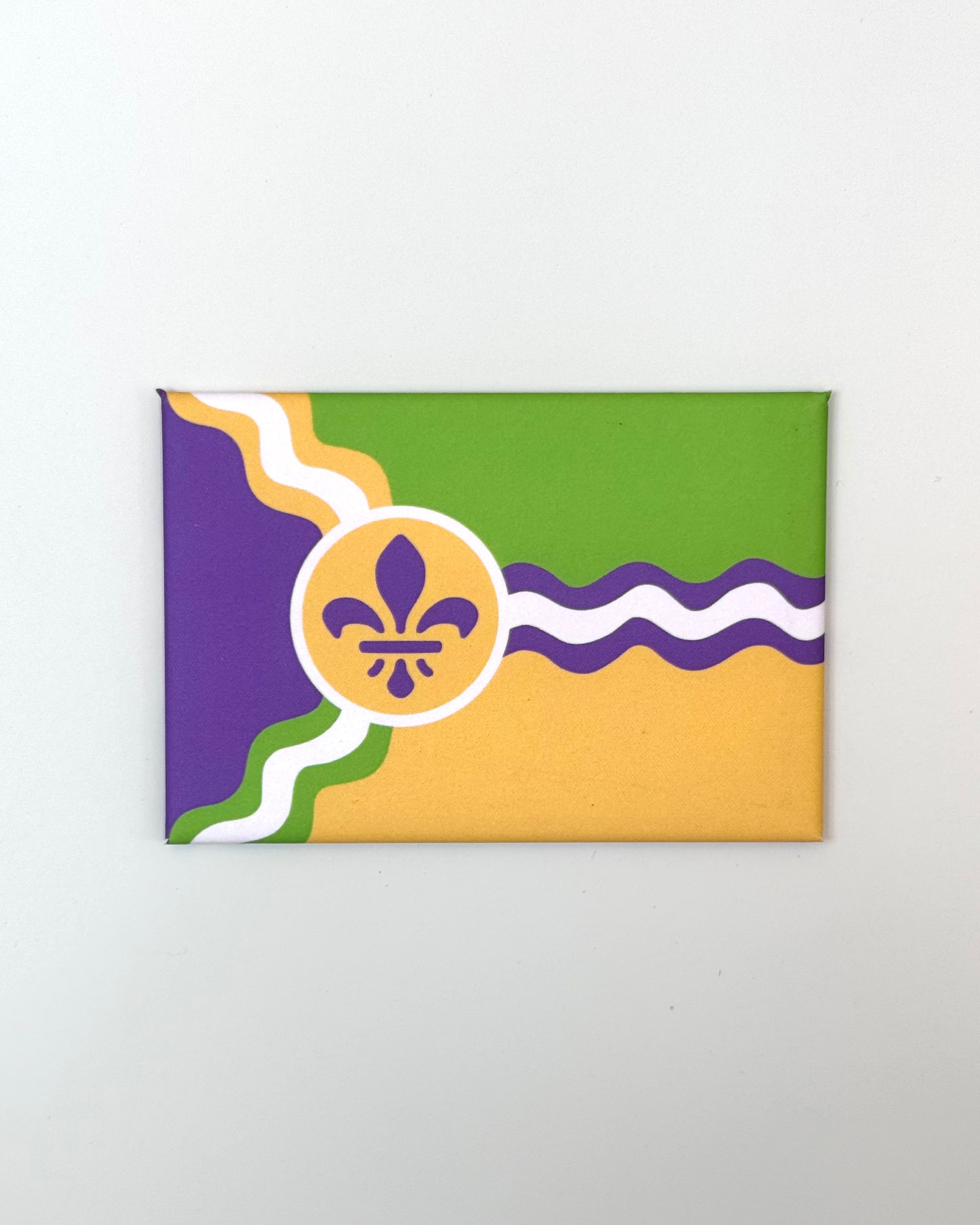Mardi Gras Soulard Saint Louis Flag Magnet
