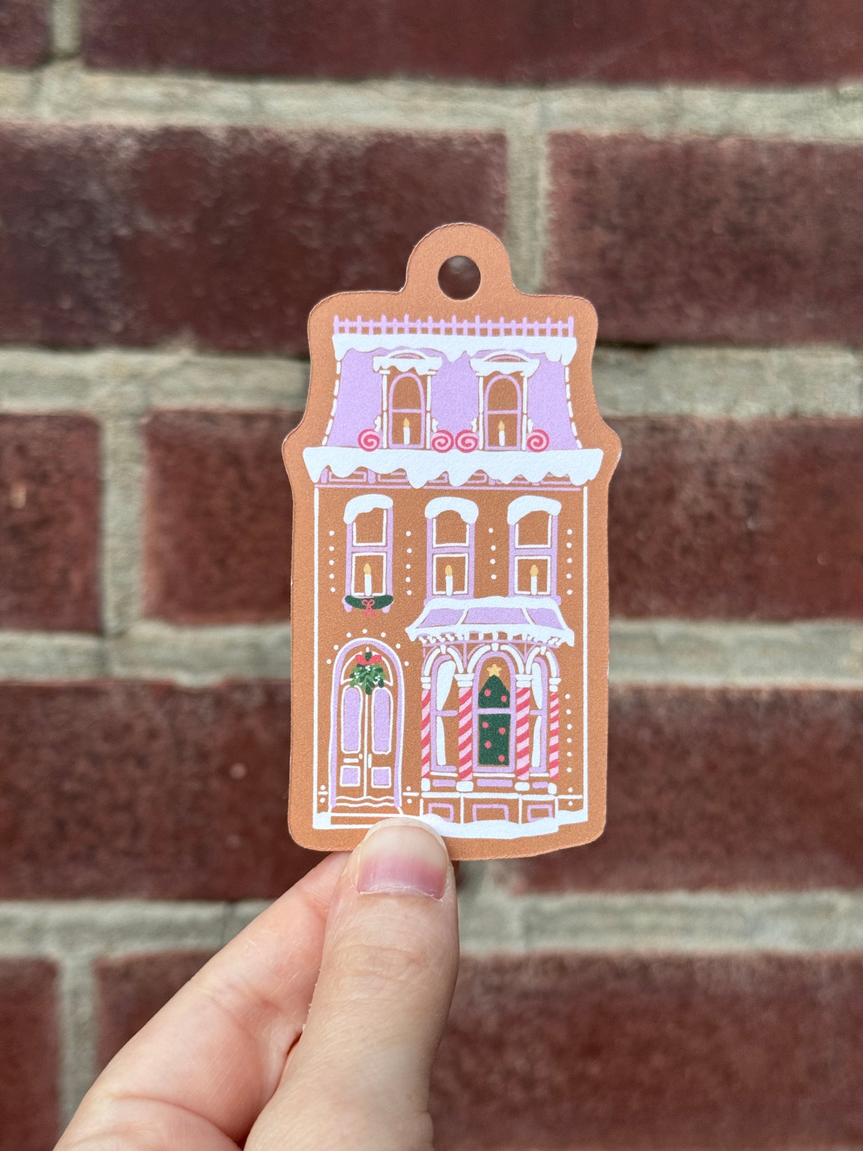 Gingerbread House Gift Tags, Set of 8  - “Home for the Holidays”