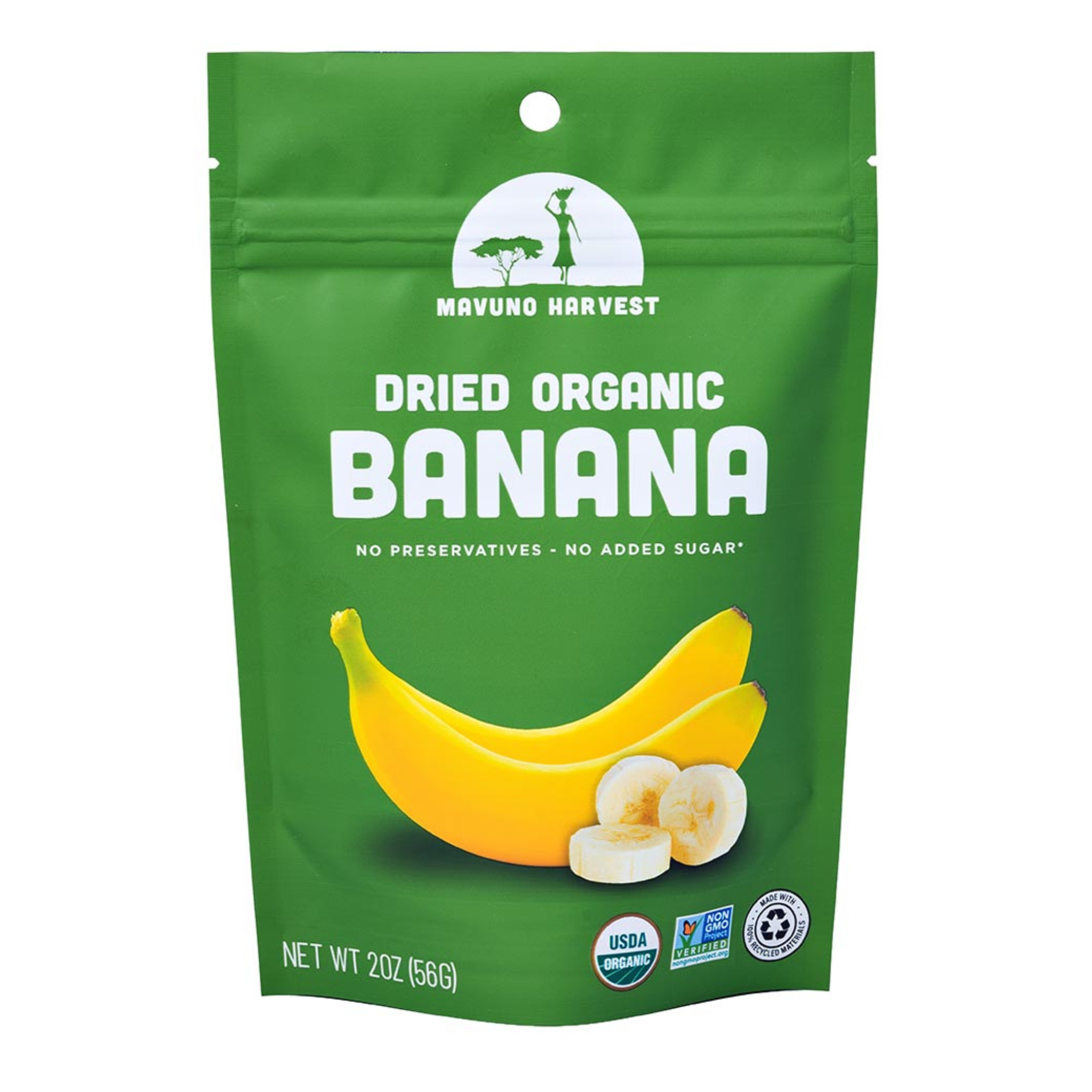 Organic Dried Banana, 2oz
