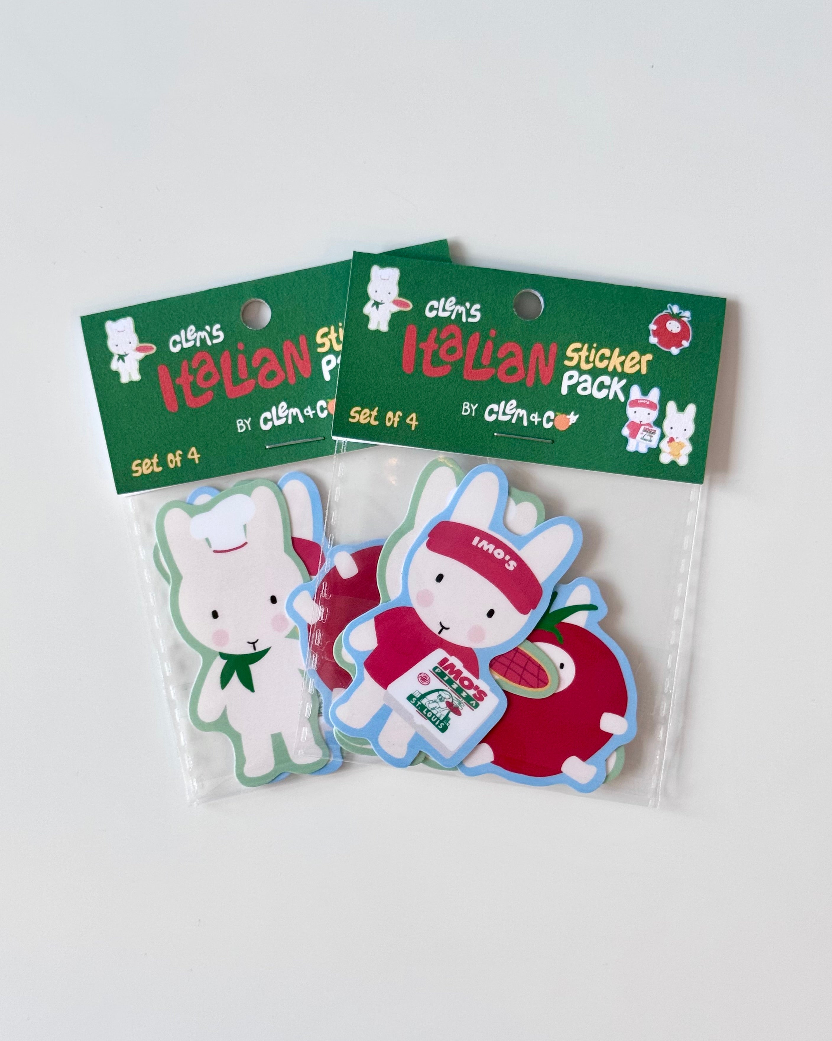 Clem the Bun's Italian Sticker Pack
