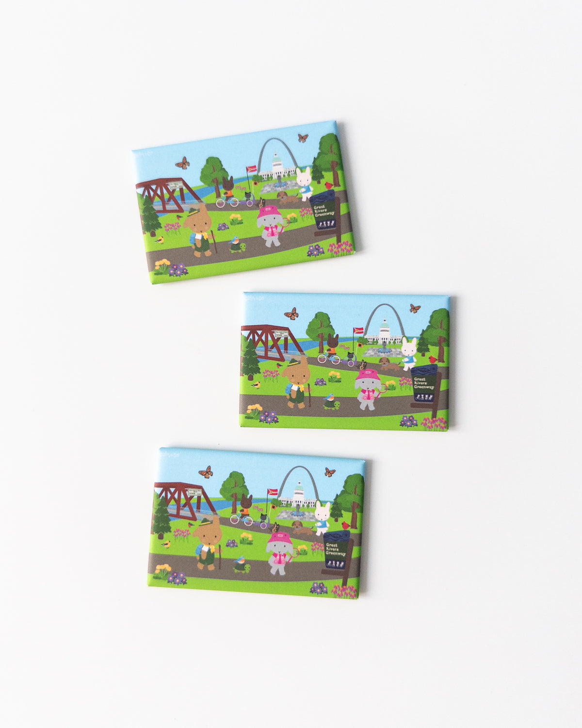 Greenway Pals Magnet - Clem & Co x Great Rivers Greenway