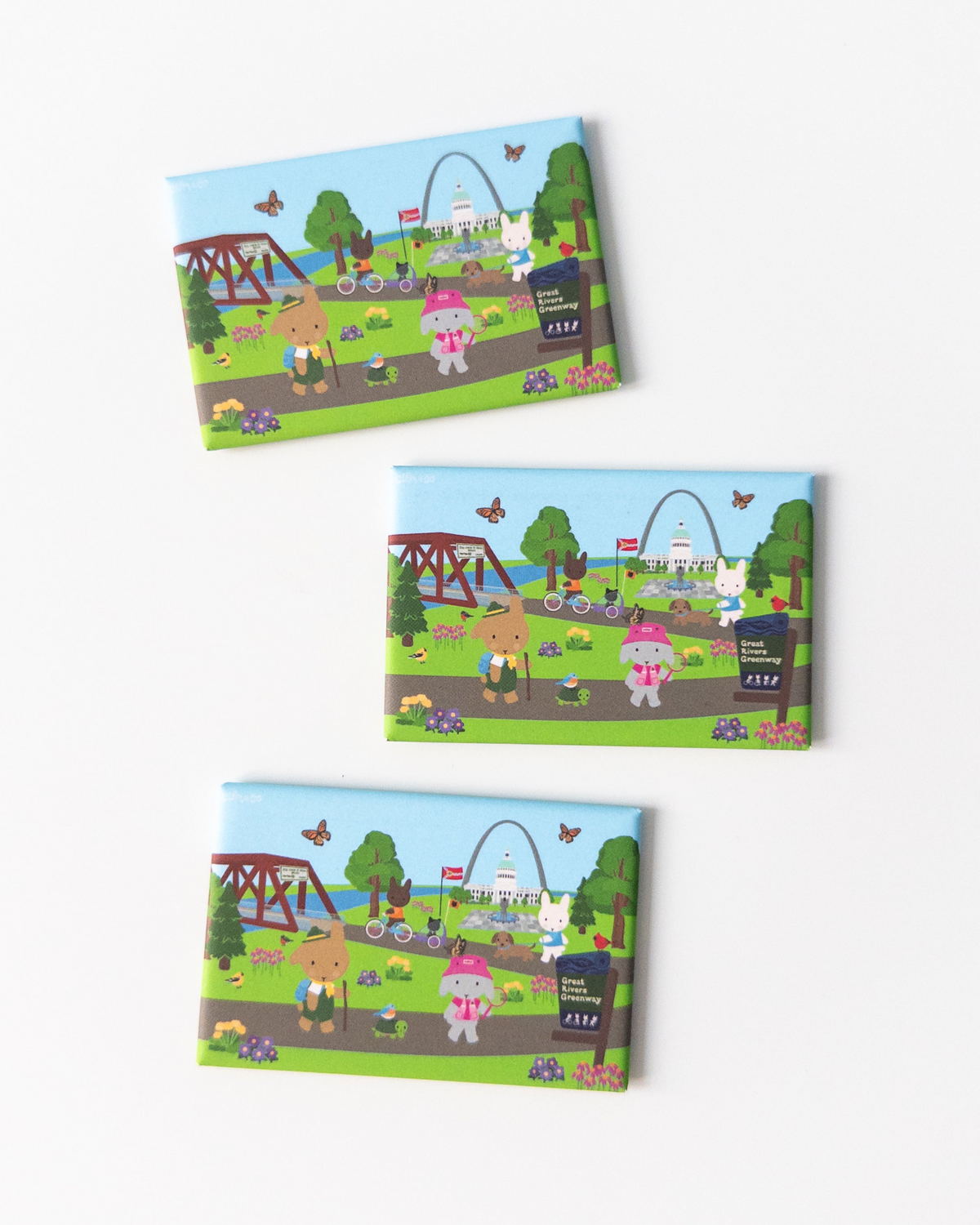 Greenway Pals Magnet - Clem & Co x Great Rivers Greenway