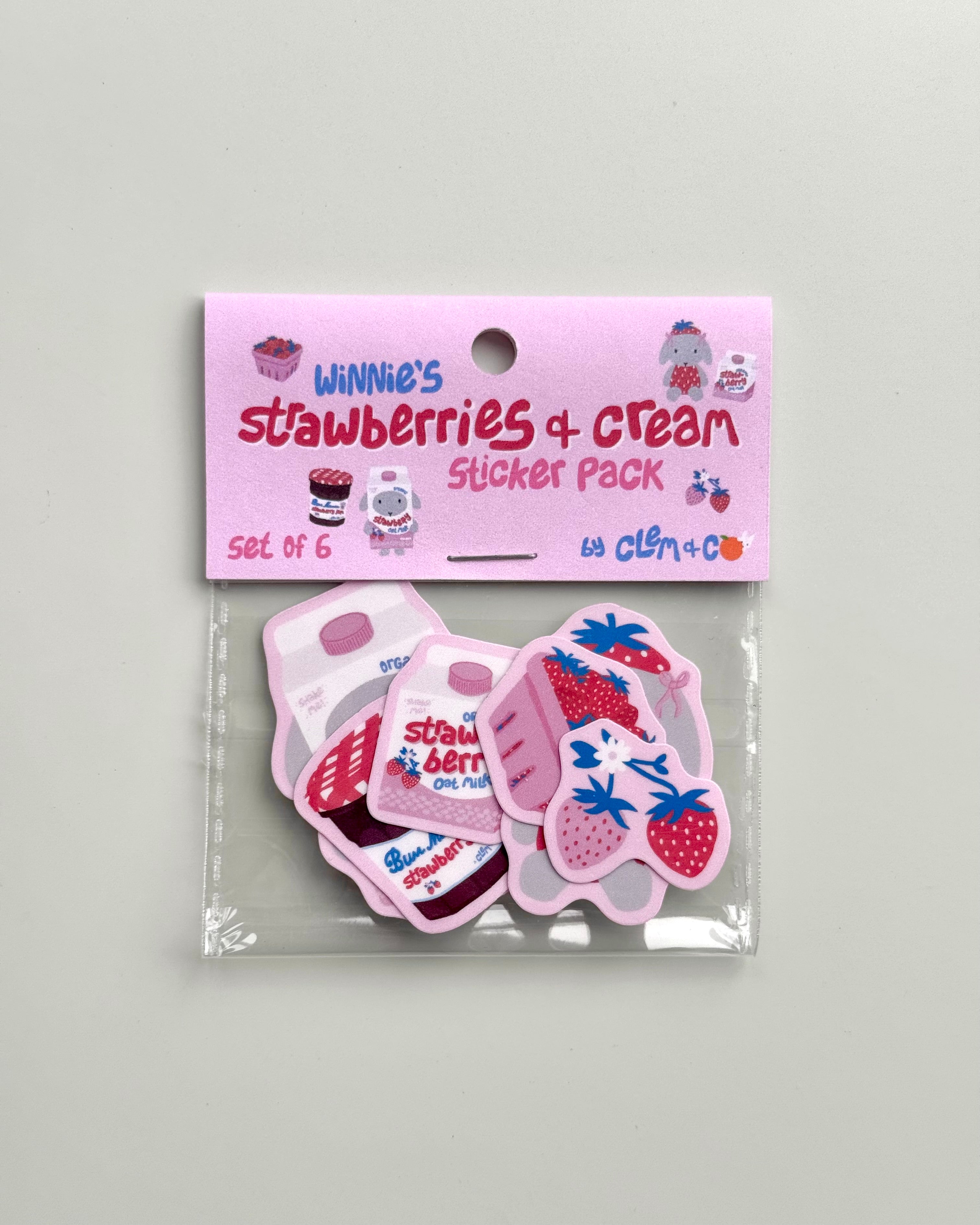 Winnie’s Strawberries & Cream Sticker Pack
