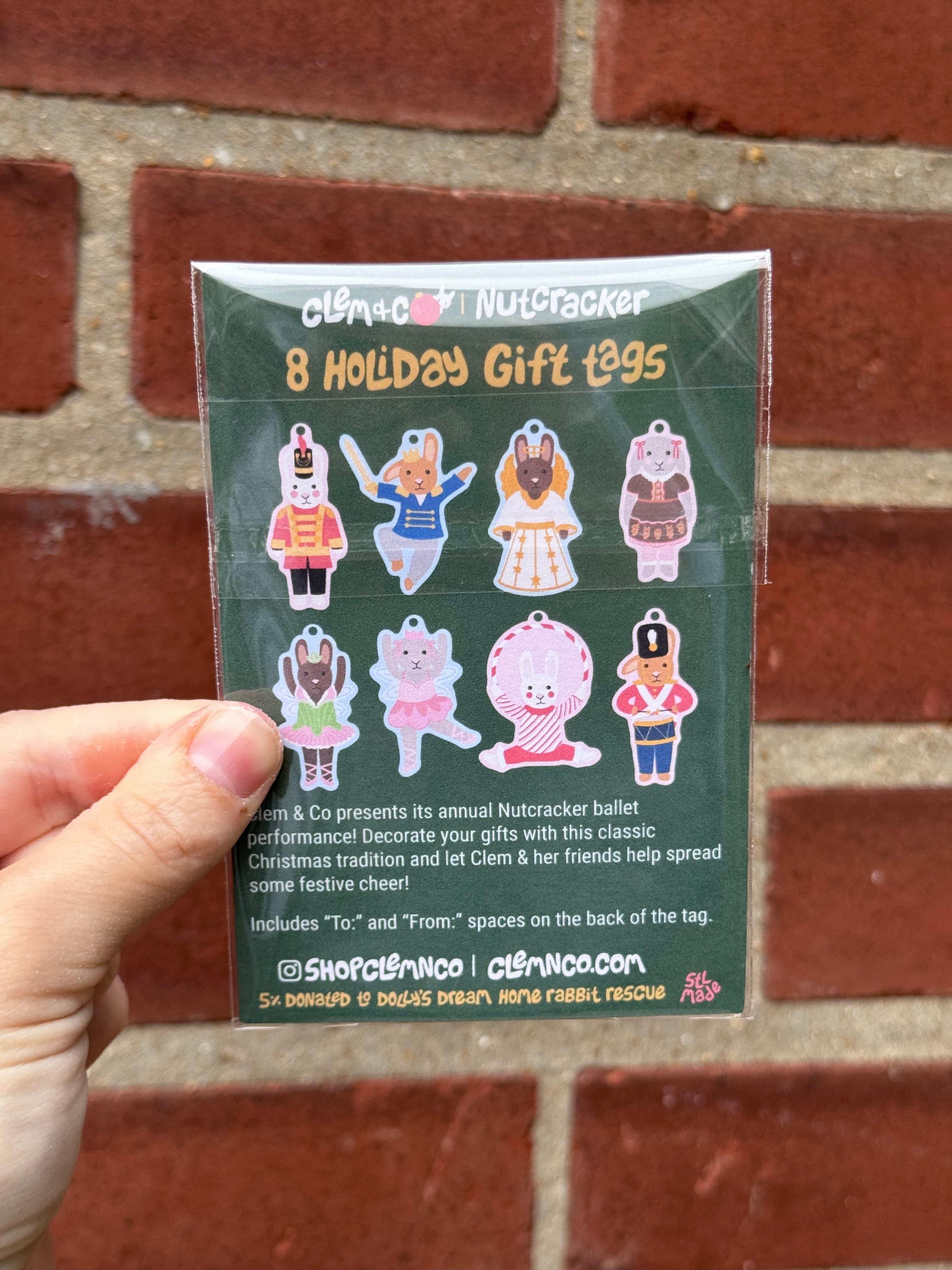 The Nutcracker Bunny Ballet Gift Tags