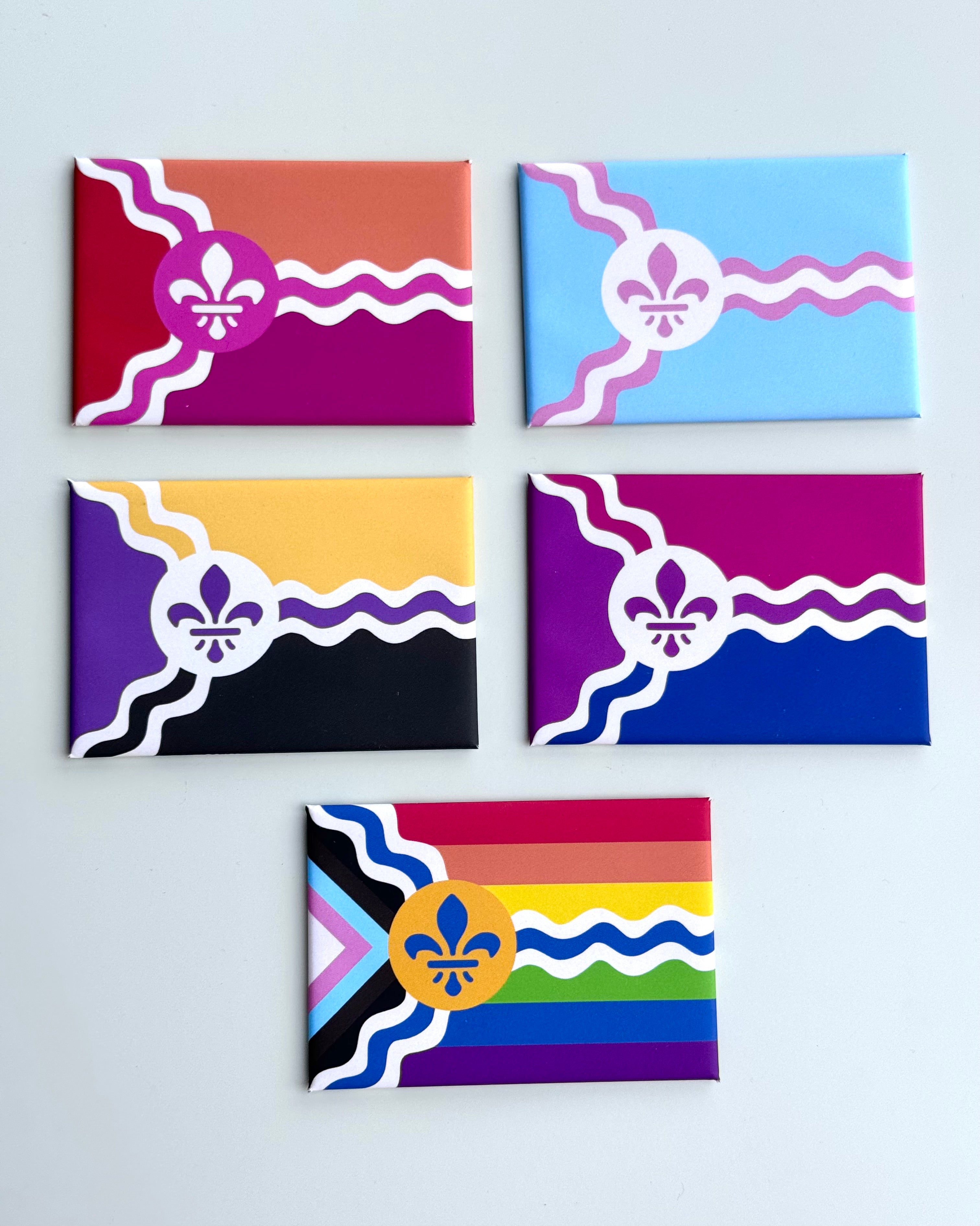 Saint Louis Progress Pride Flag Magnet
