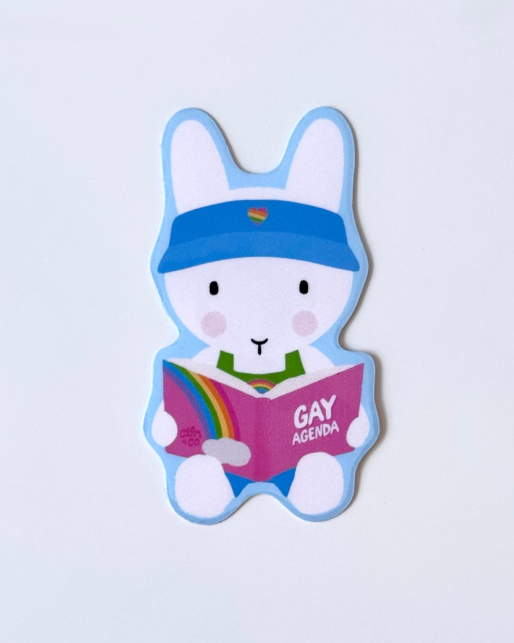 Gay Agenda Clem the Bunny Sticker