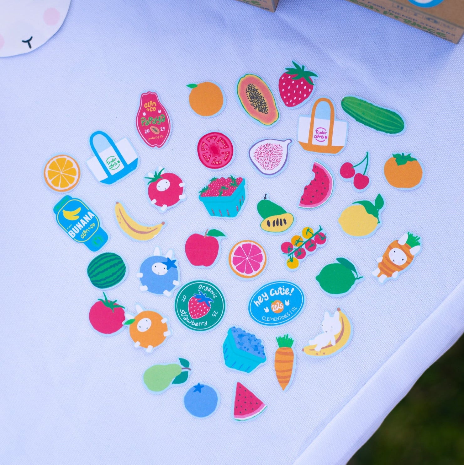 Trader Clem's Fresh Produce Mini Sticker Box Set