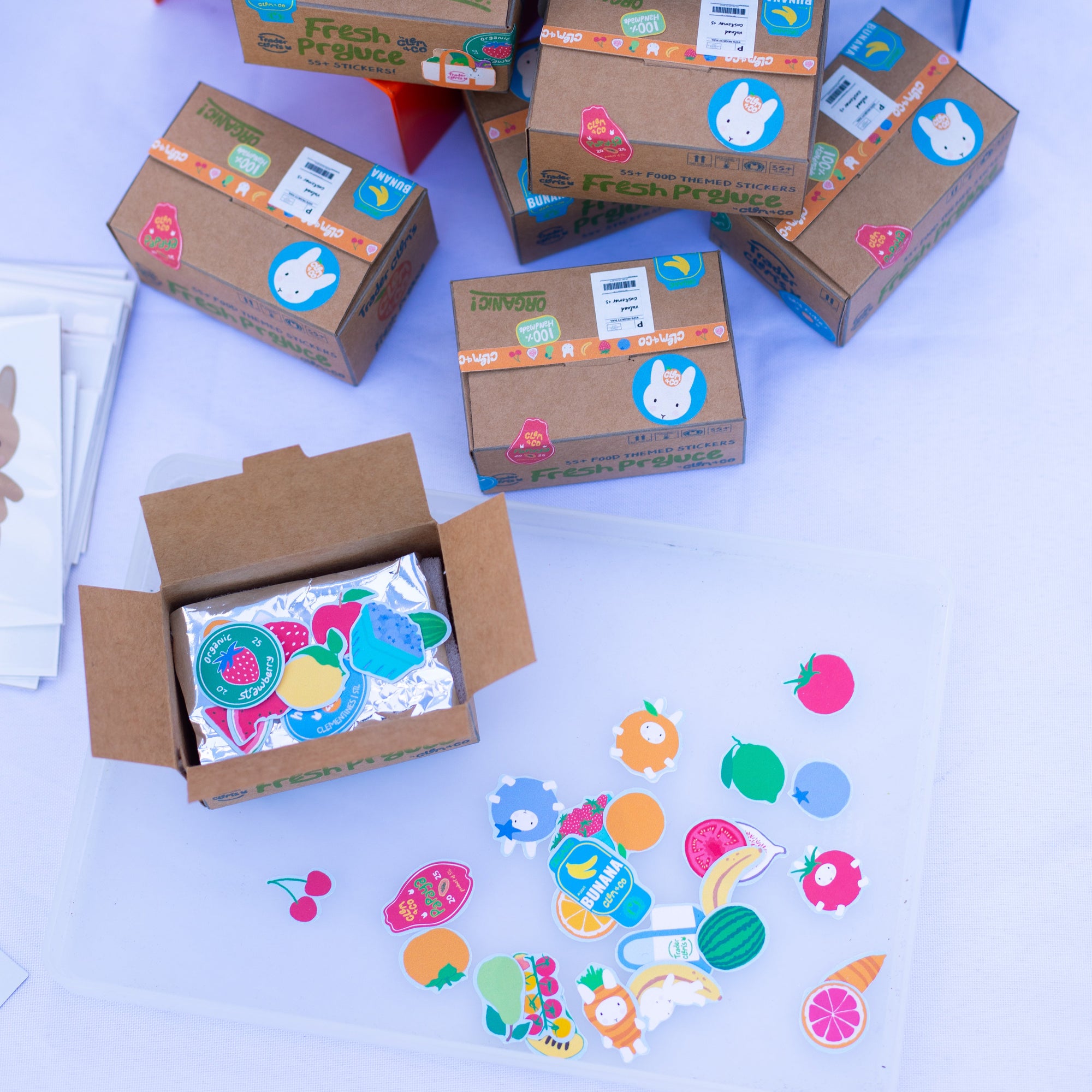 Trader Clem's Fresh Produce Mini Sticker Box Set