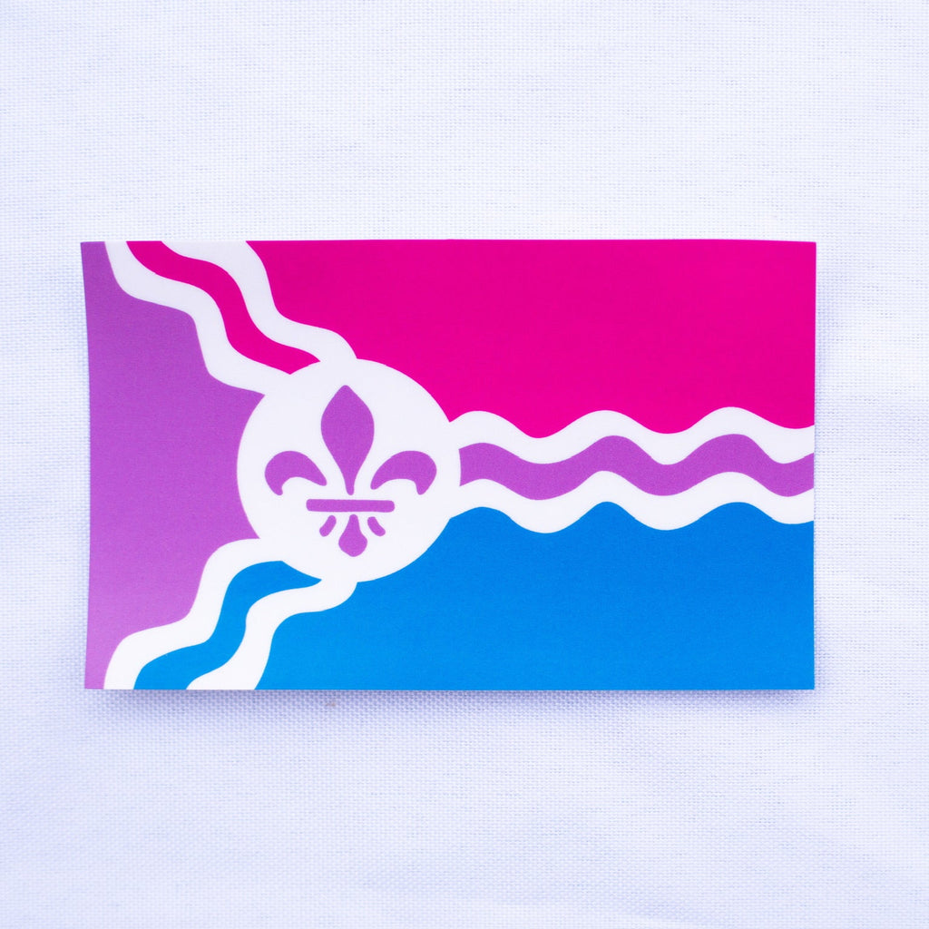 Saint Louis Bisexual Pride Flag Sticker