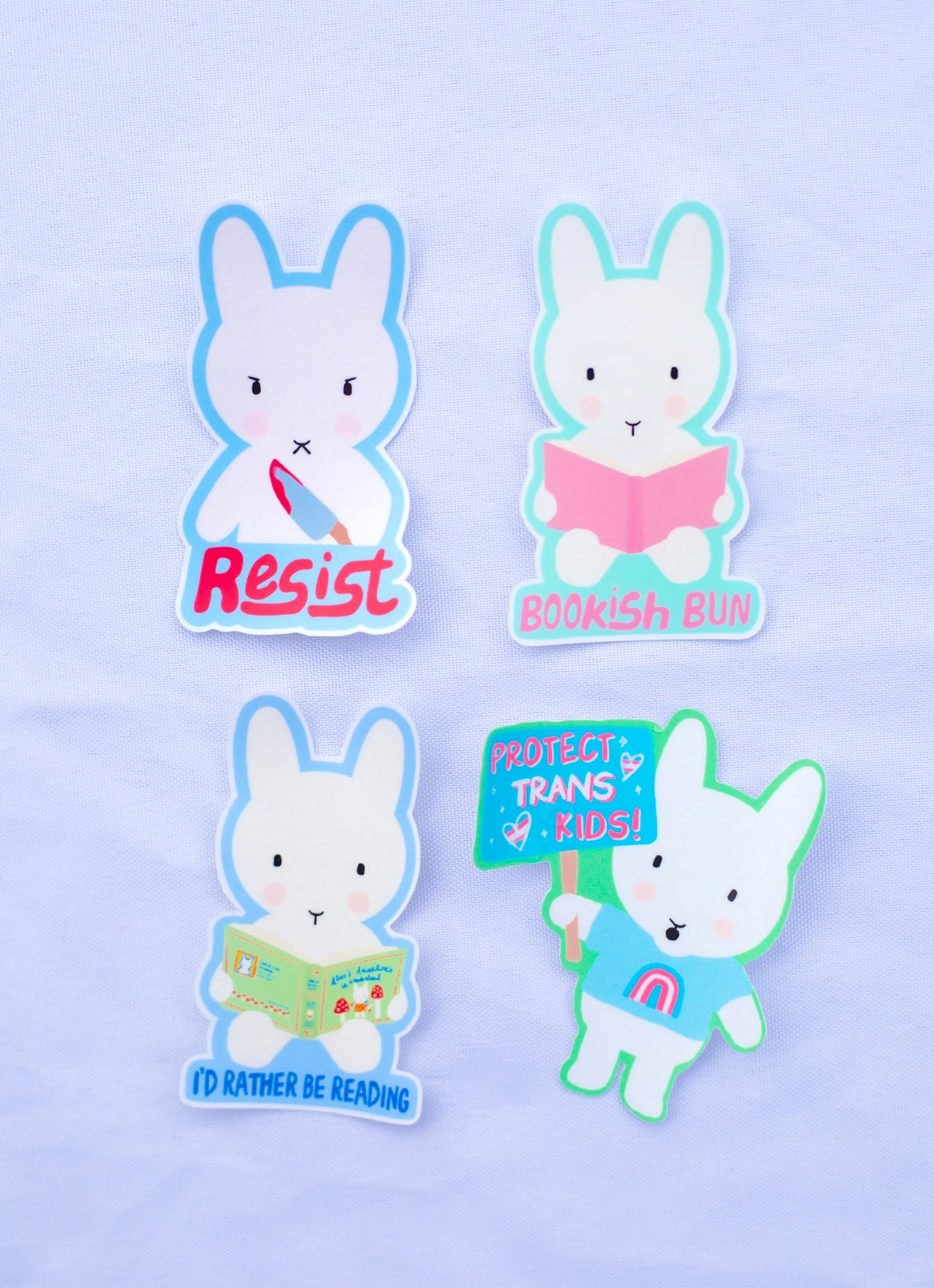 Clem the Bookish Bun Sticker