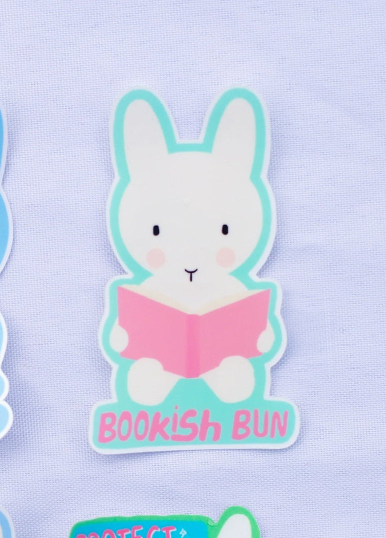 Clem the Bookish Bun Sticker