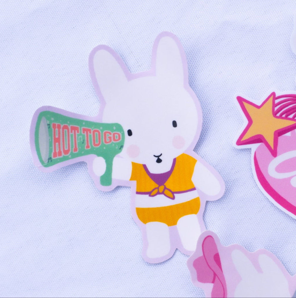 Clem the Bun is HOT TO GO! Sticker