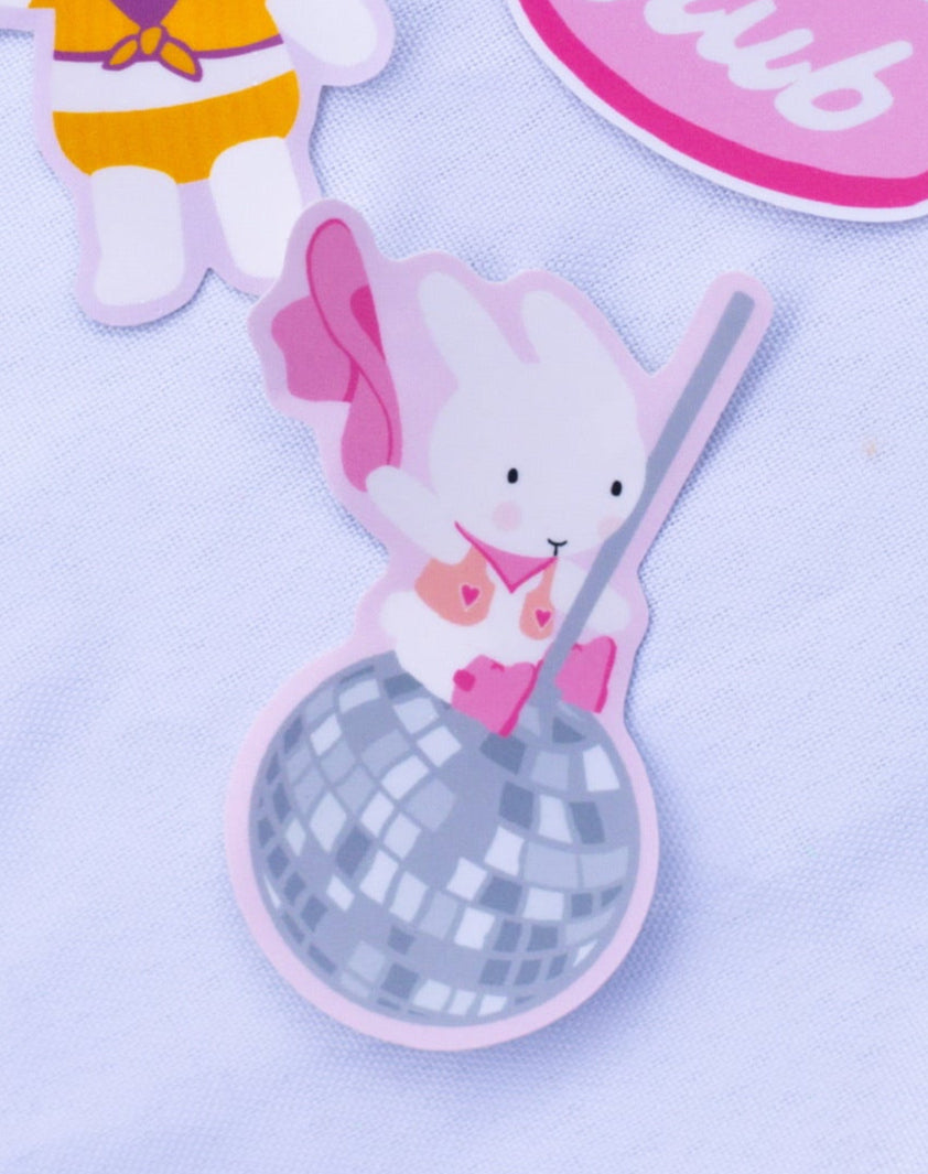 Clem the Bun Disco Cowgirl Sticker