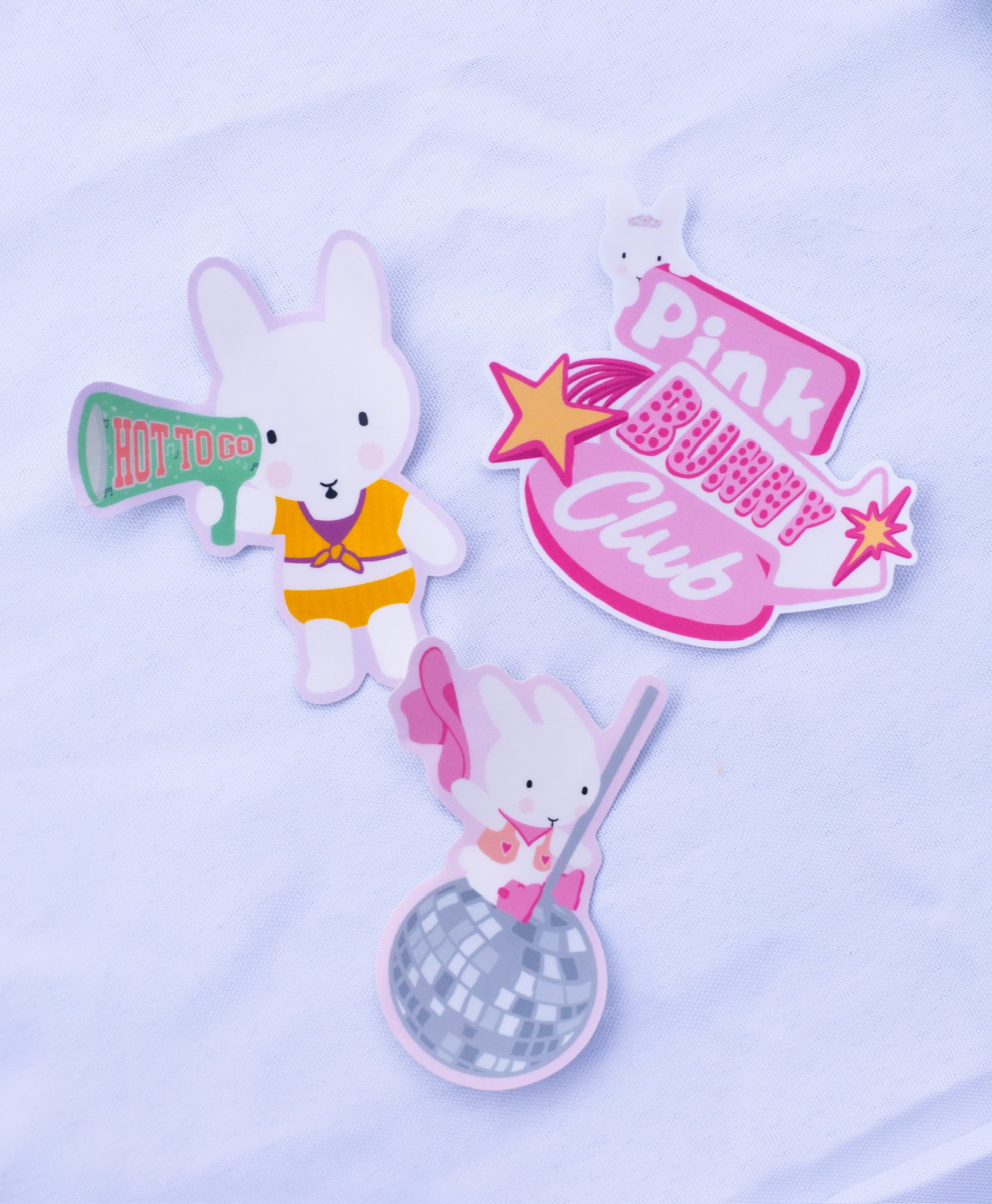 Pink Bunny Club Sticker