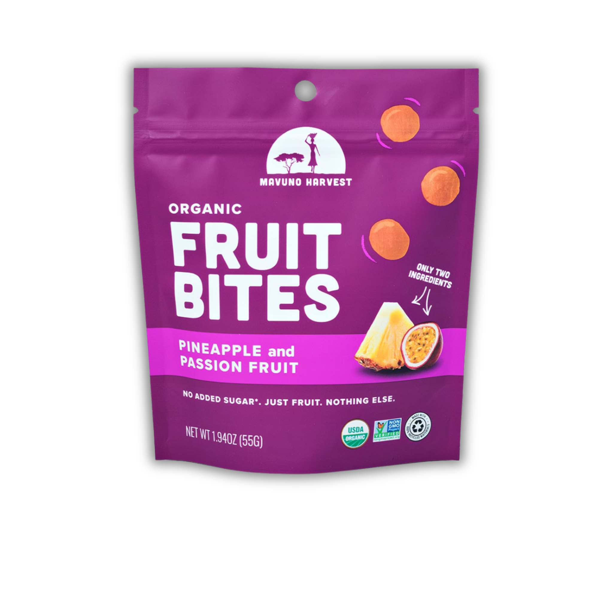 Organic Fruit Bites: Pineapple & Passionfruit, 1.94oz