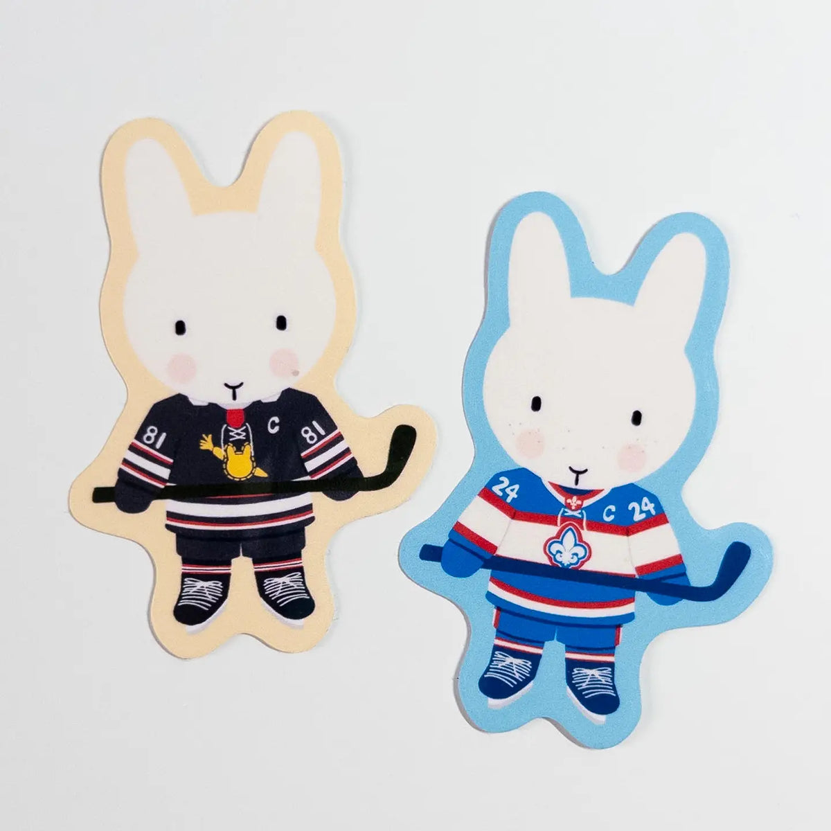 Hockey Romance Clem the Bun Stickers