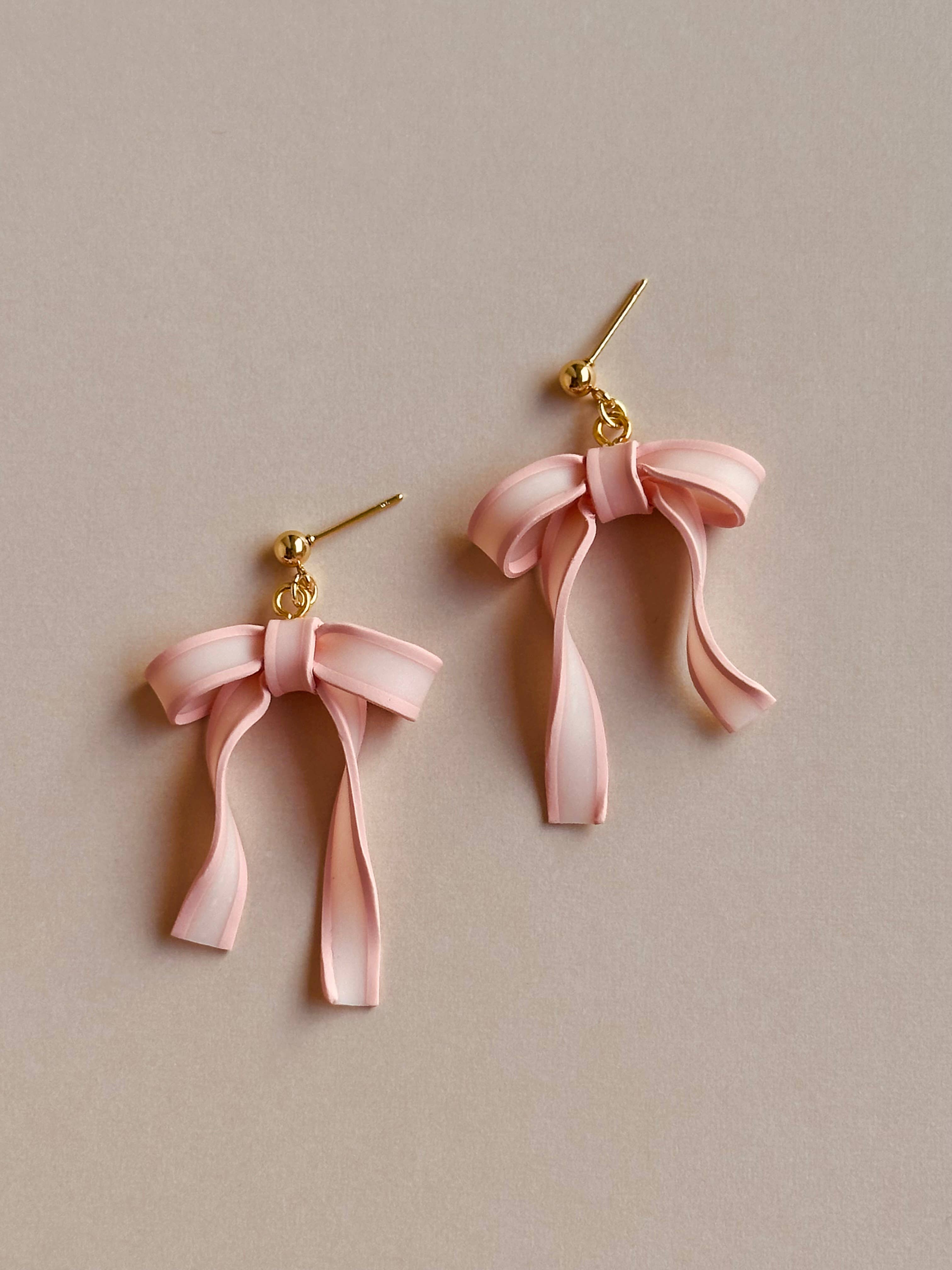 Winnie’s Pink Bows - Sheer Dangle Earrings