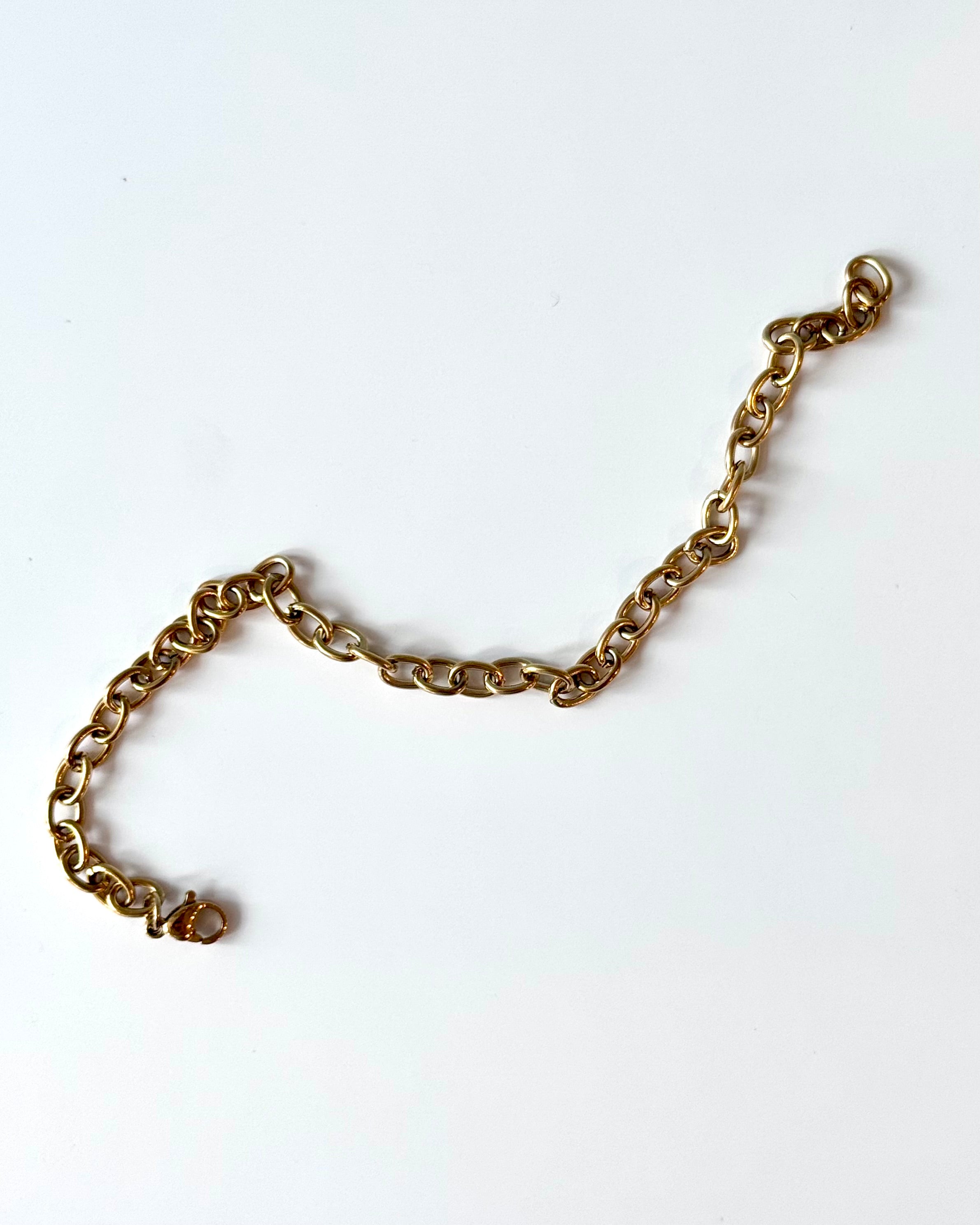 Gold-Plated Charm Bracelet Chain