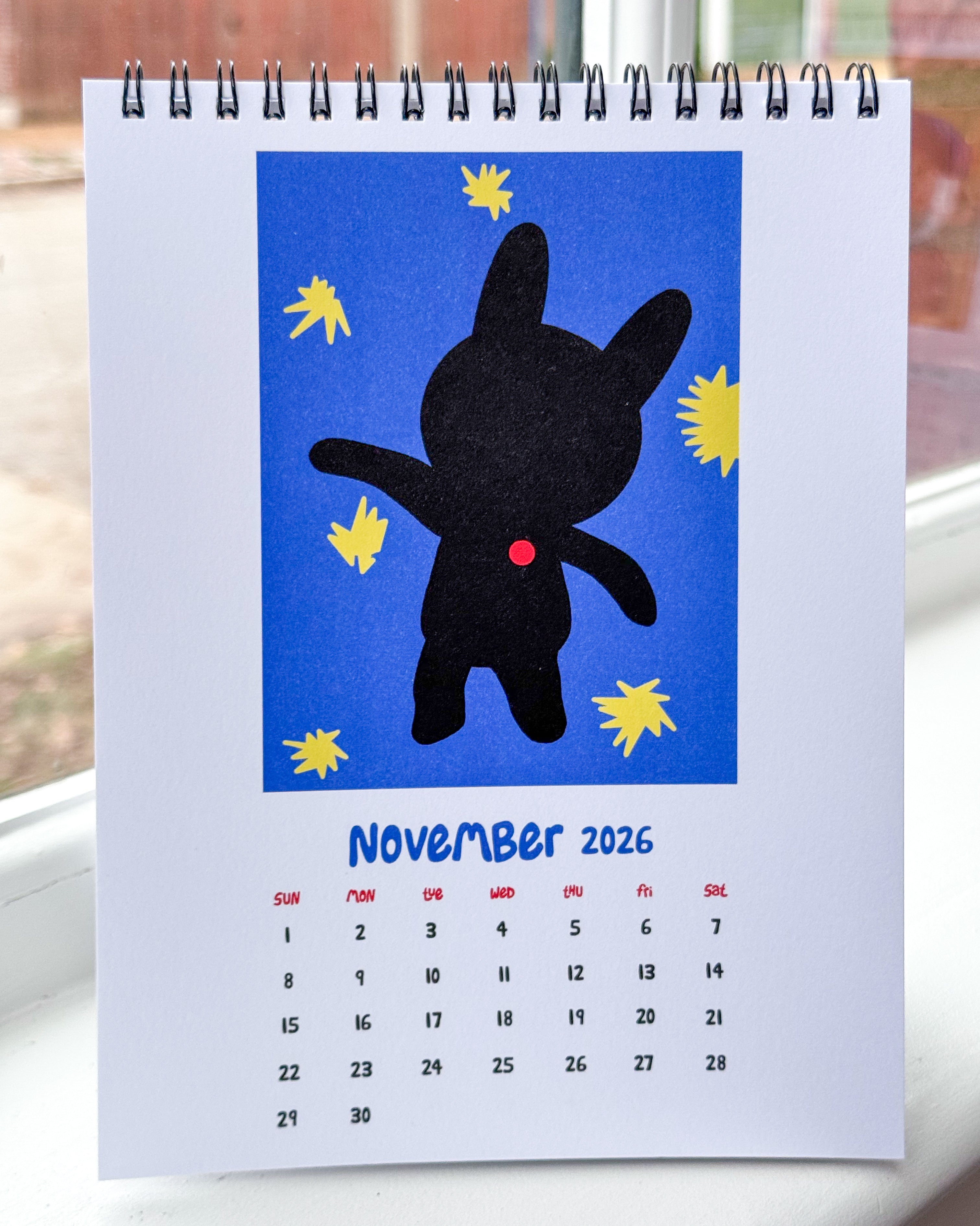 2026 Desktop Bunny Art Calendar: "Masterpieces by Claude Bunet"