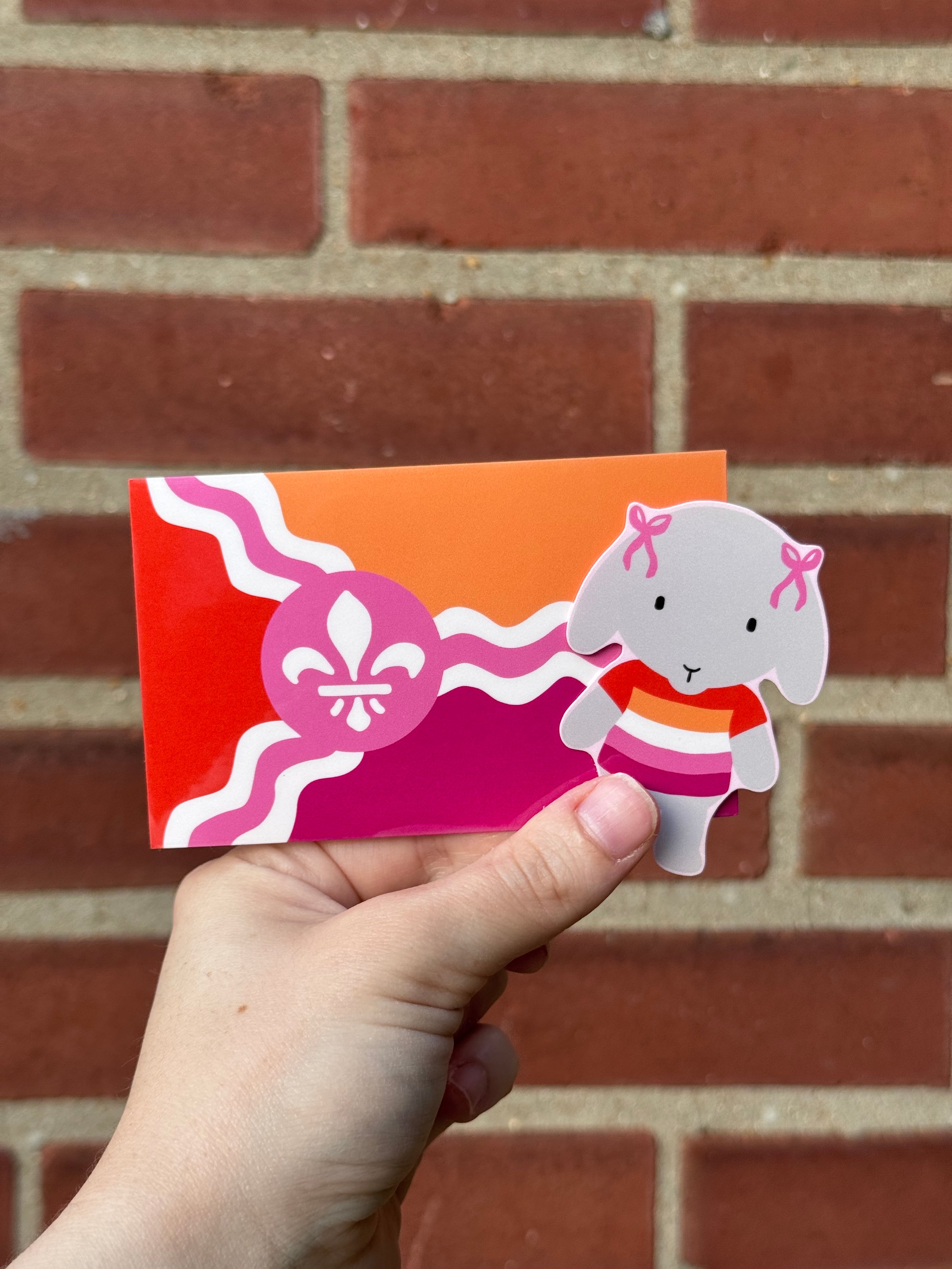 Saint Louis Lesbian Pride Flag Sticker