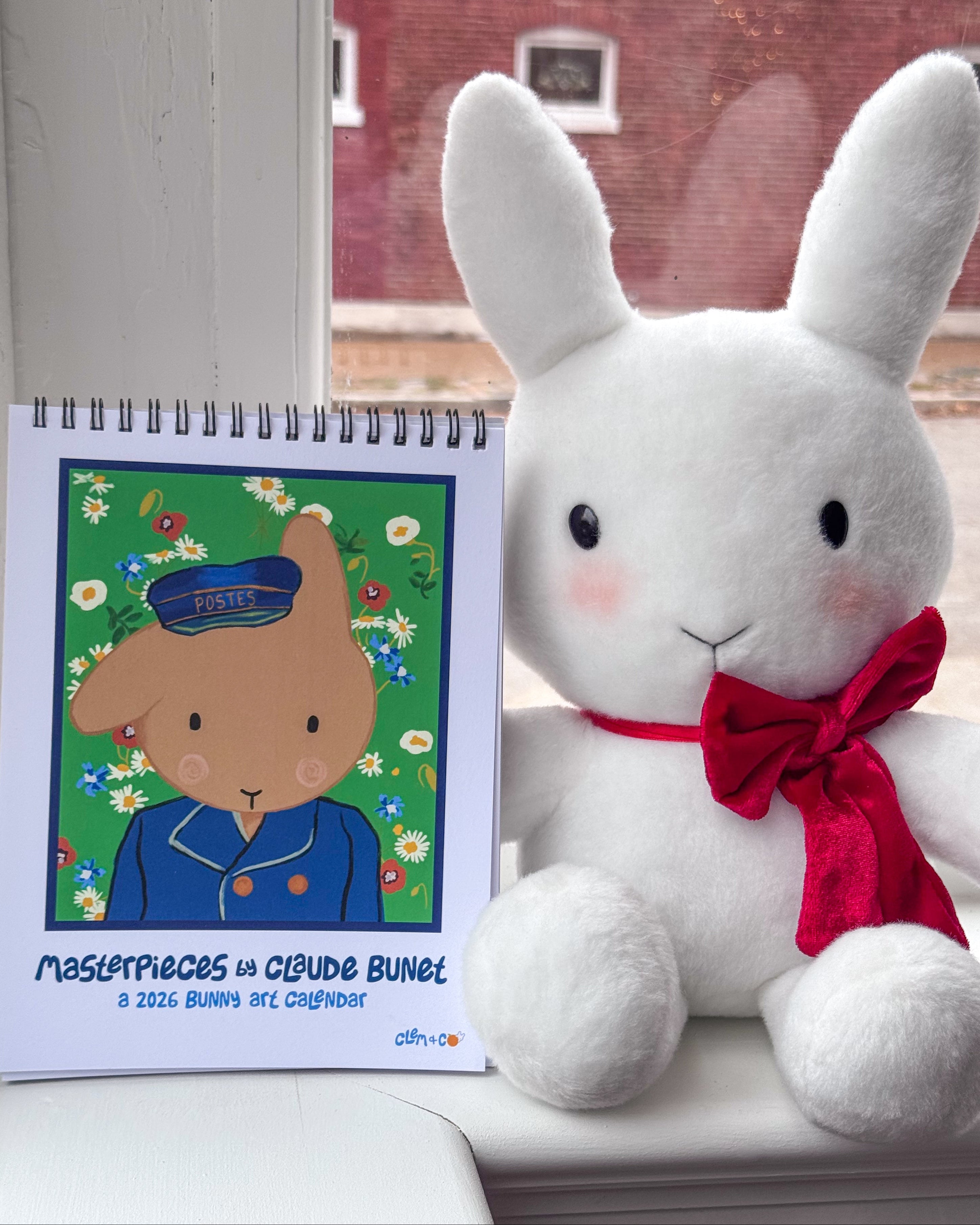 2026 Desktop Bunny Art Calendar: "Masterpieces by Claude Bunet"