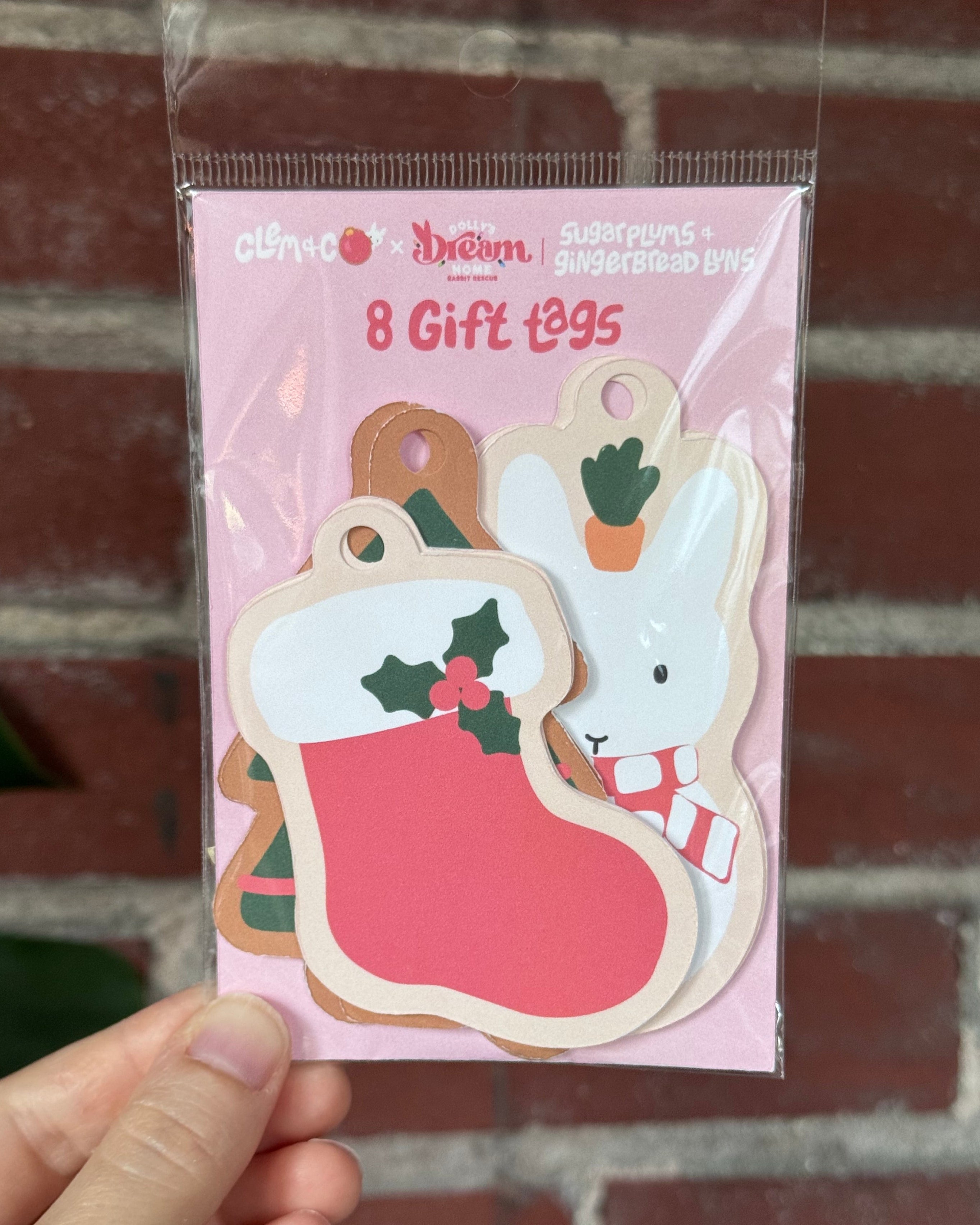 Christmas Cookies Gift Tags, Set of 8  - “Sugarplums & Gingerbread Buns"