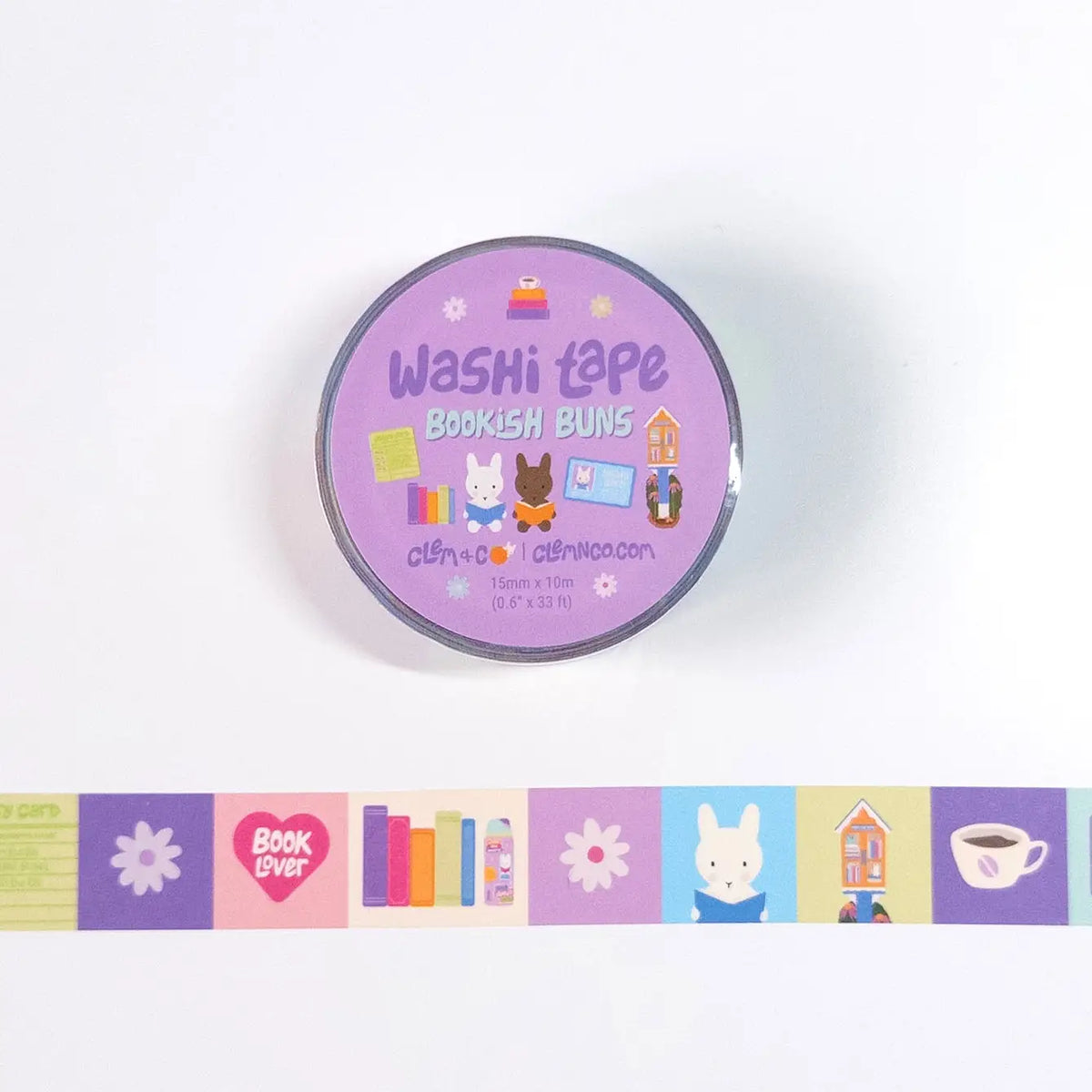 Bookish Buns Washi Tape