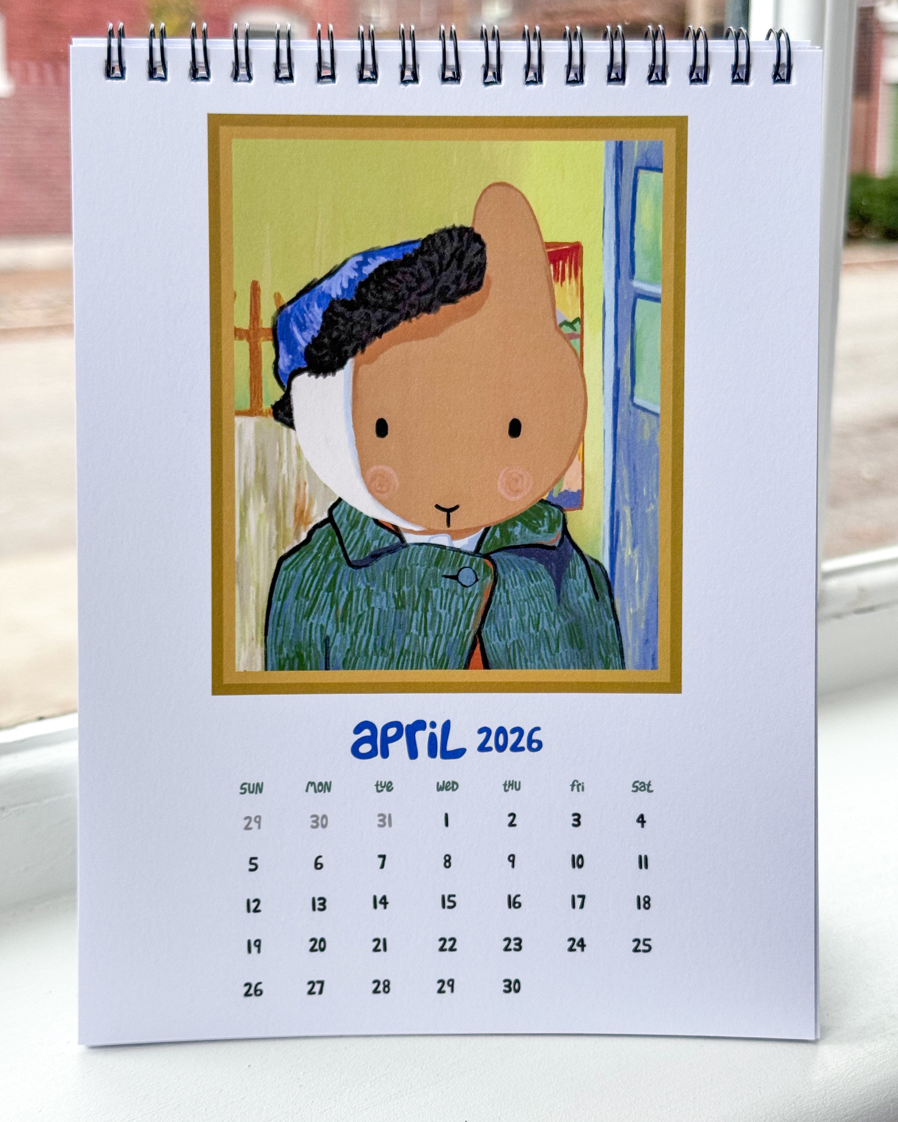 2026 Desktop Bunny Art Calendar: "Masterpieces by Claude Bunet"