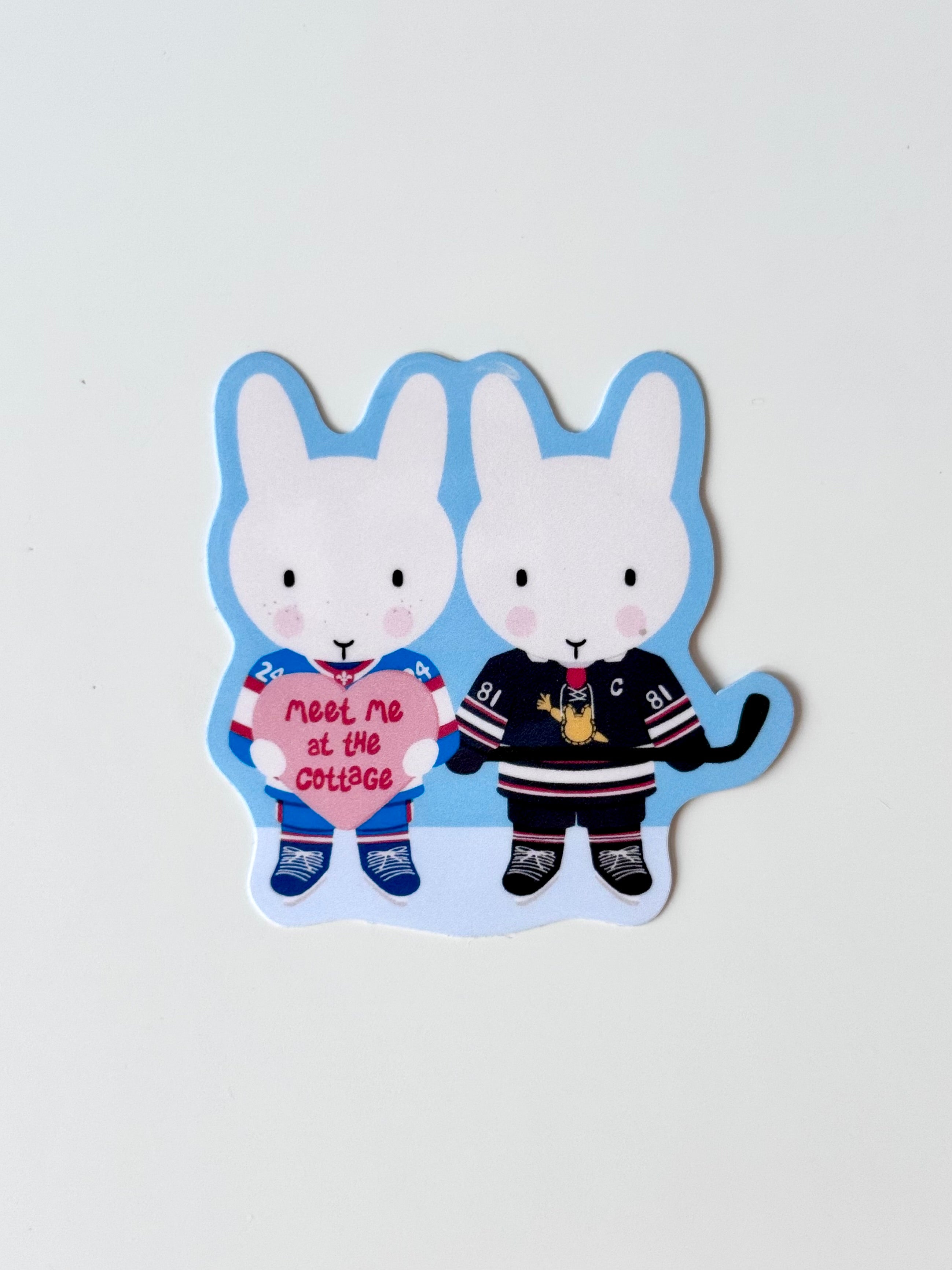 Meet Me at the Cottage (Hockey Romance Buns) Sticker
