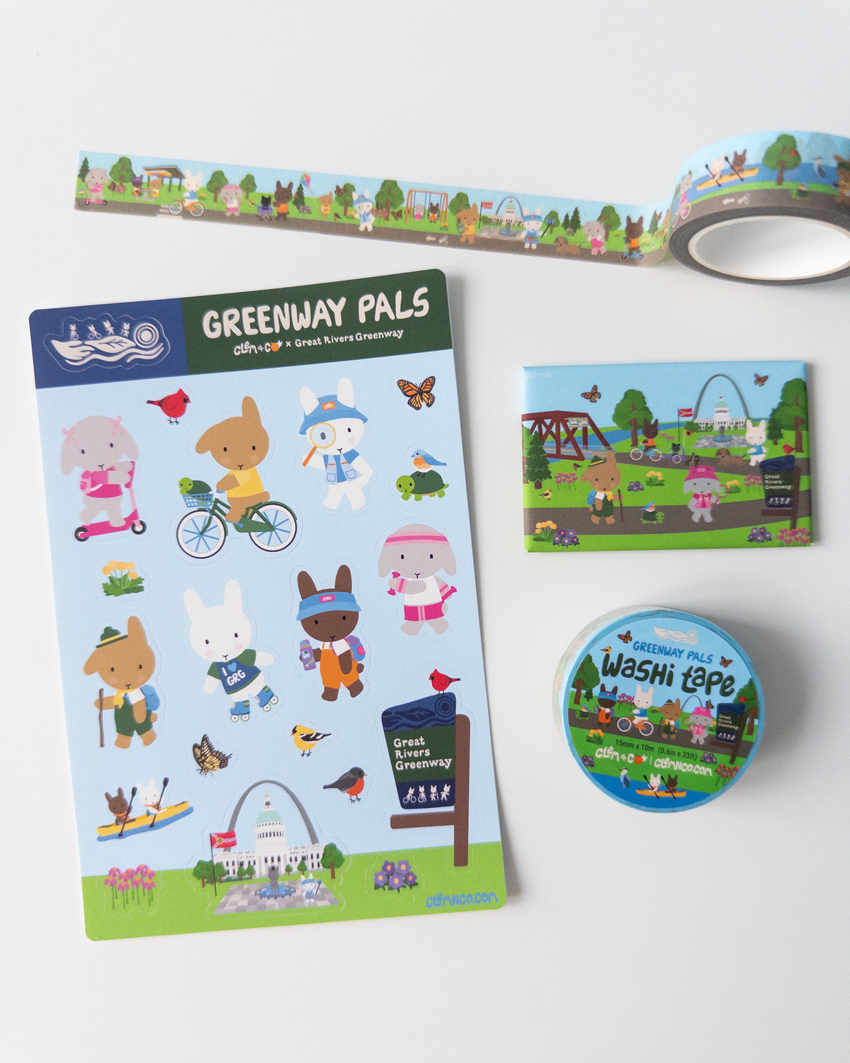 Greenway Pals Magnet - Clem & Co x Great Rivers Greenway