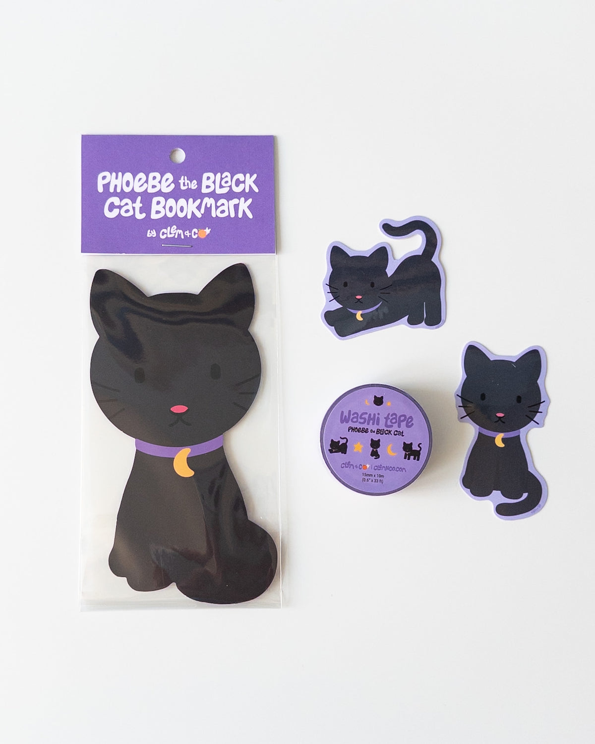 Phoebe the Black Cat Stickers