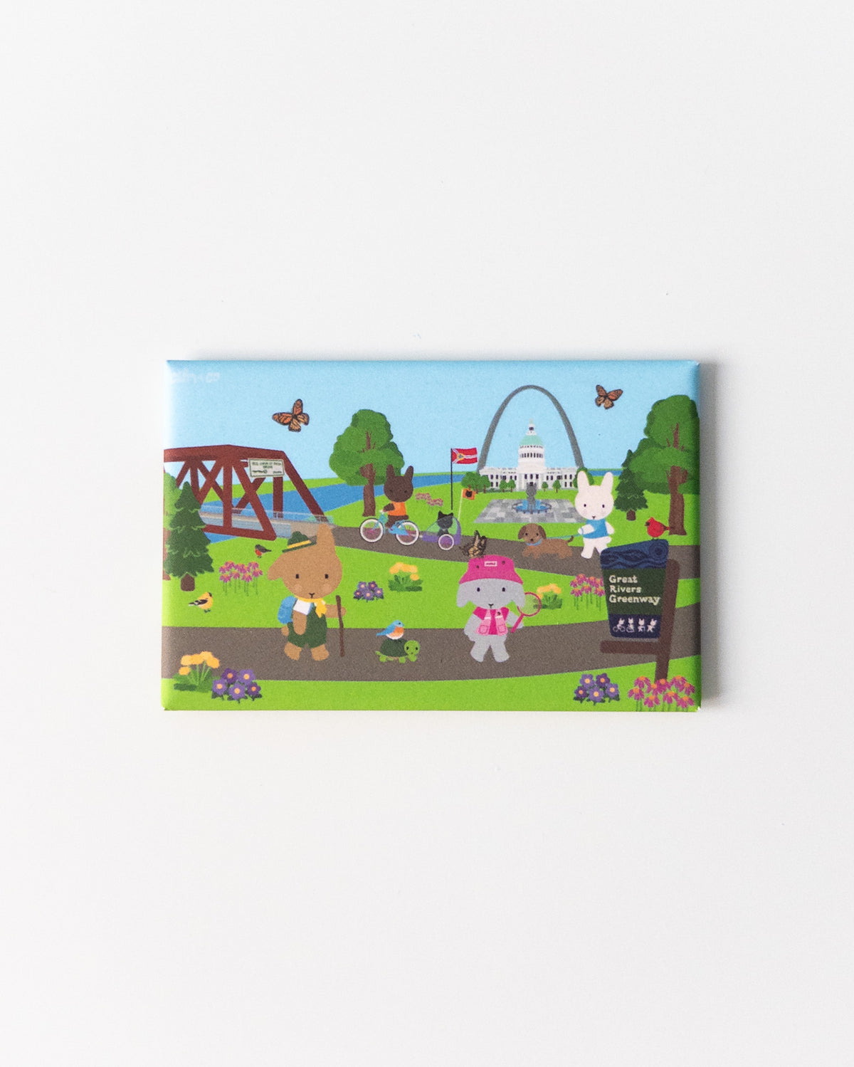 Greenway Pals Magnet - Clem & Co x Great Rivers Greenway