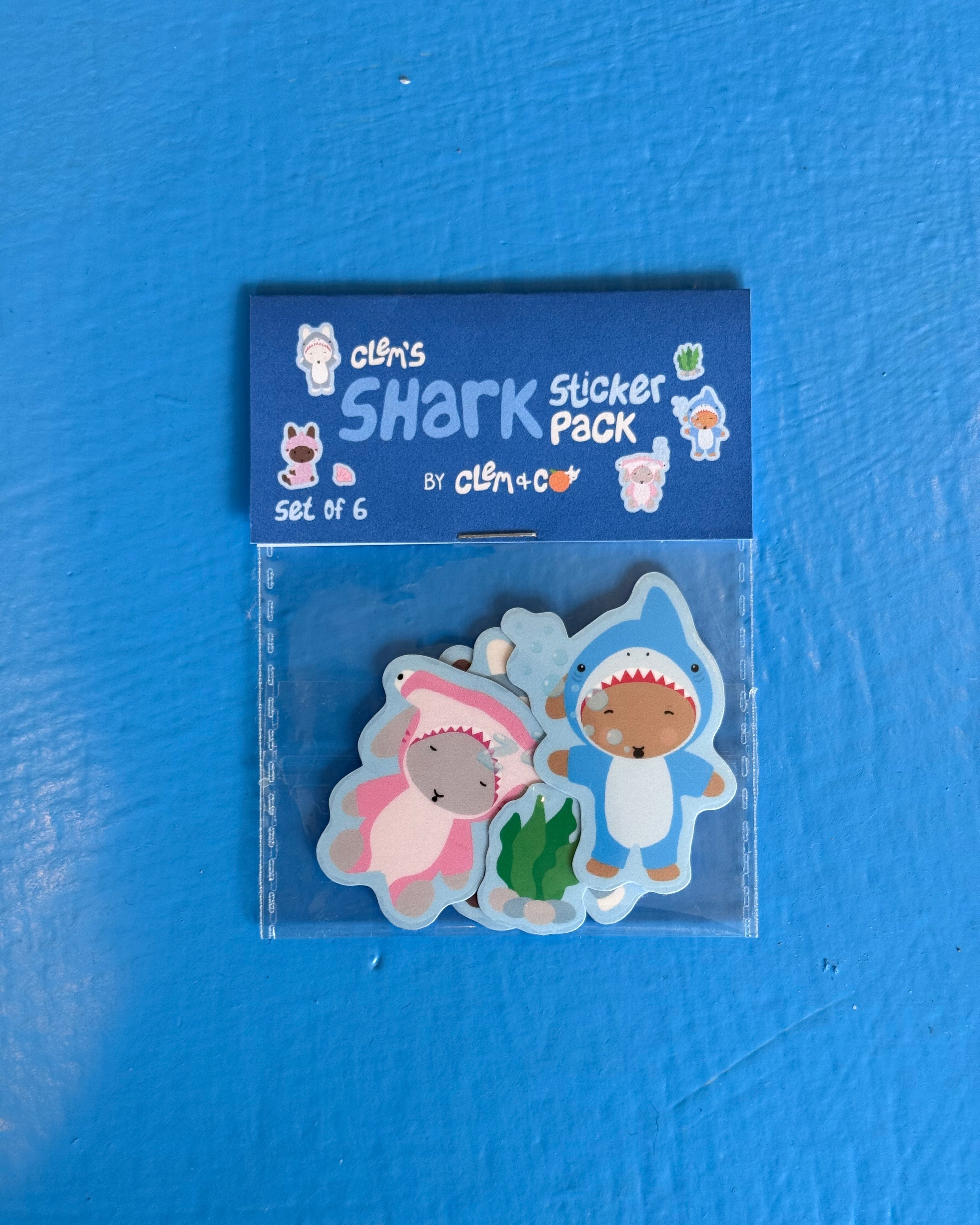 Bun-der the Sea Shark Sticker Pack