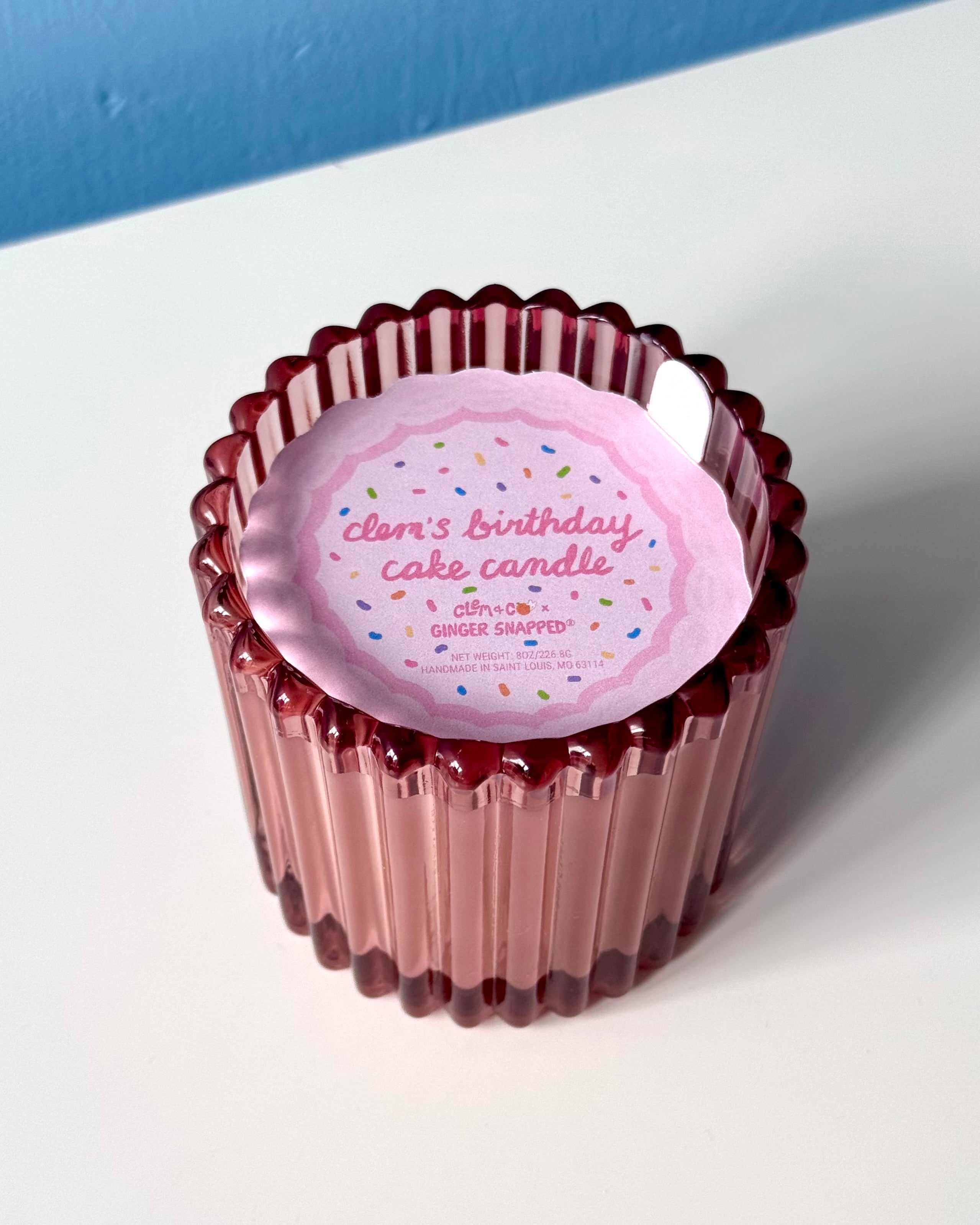 Clem’s Birthday Cake Candle - Clem & Co x Ginger Snapped
