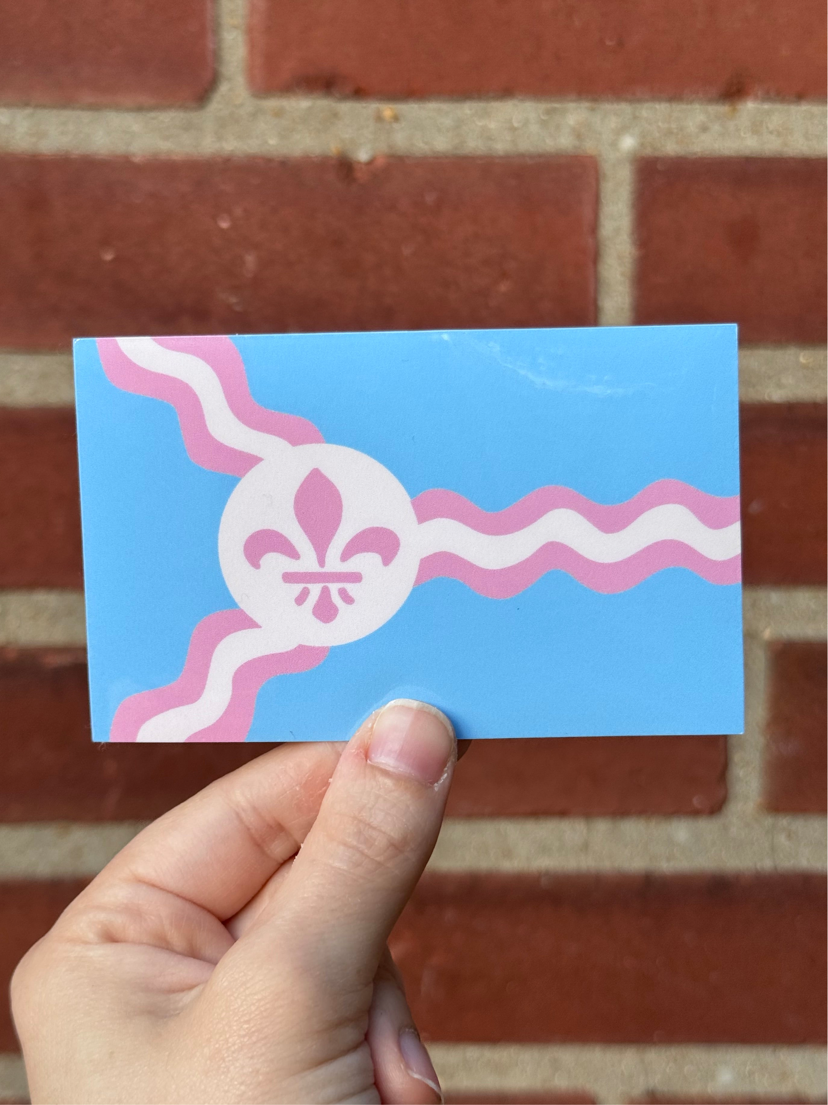 Saint Louis Trans Pride Flag Sticker