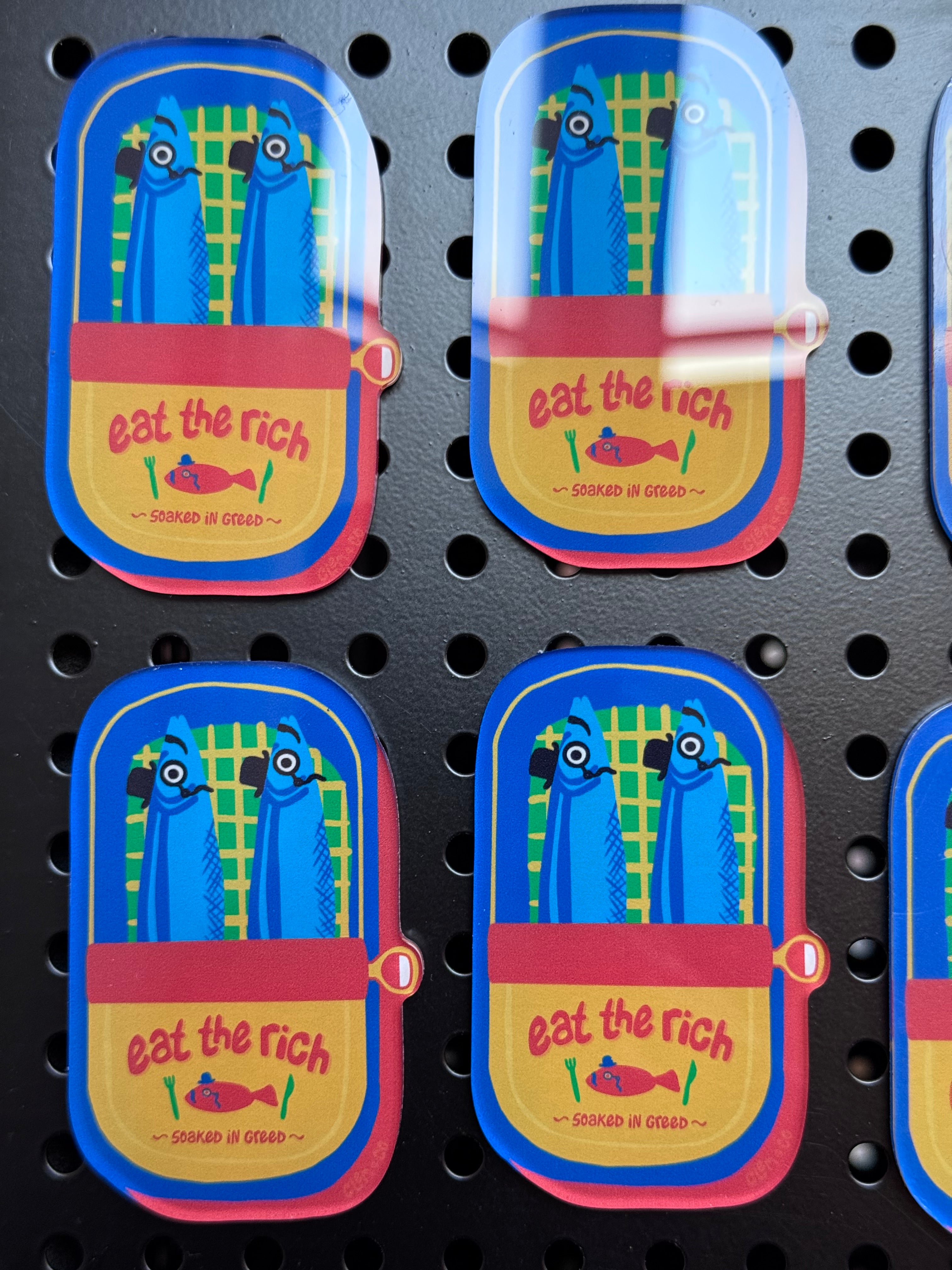 Eat the Rich Sardine Tin Magnet